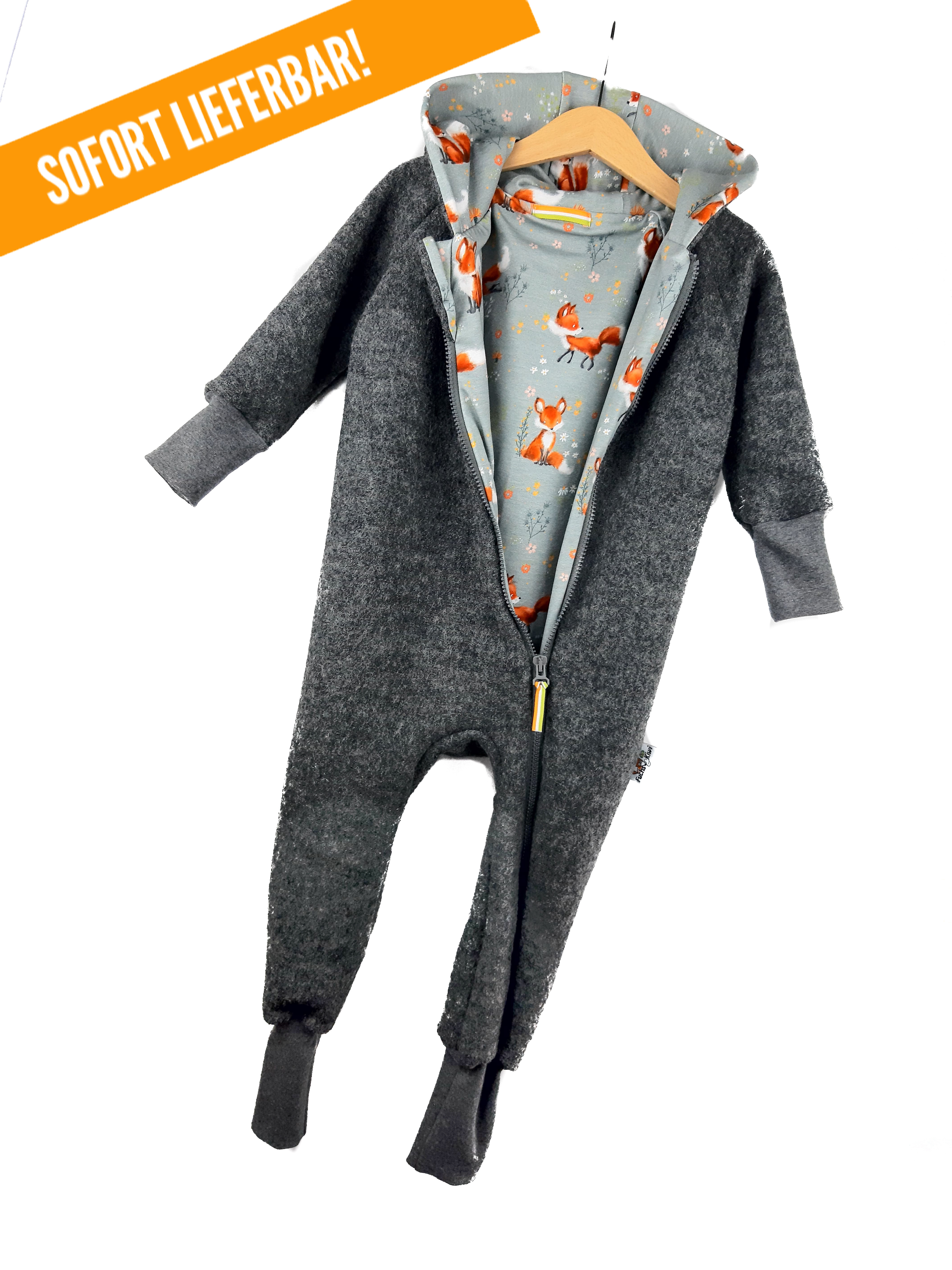 Walkoverall grau meliert