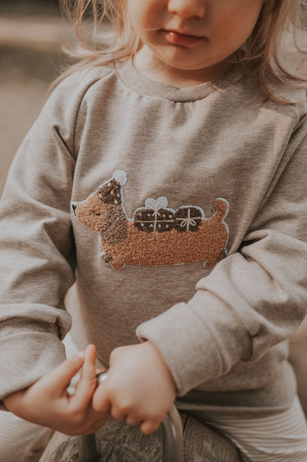 Pullover Dackel-Patch