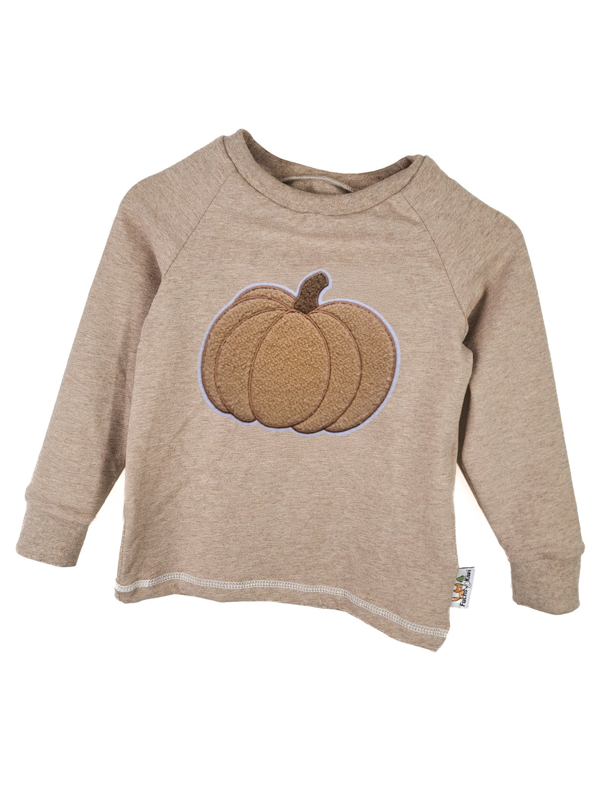 Langarmshirt Kürbis-Patch sand