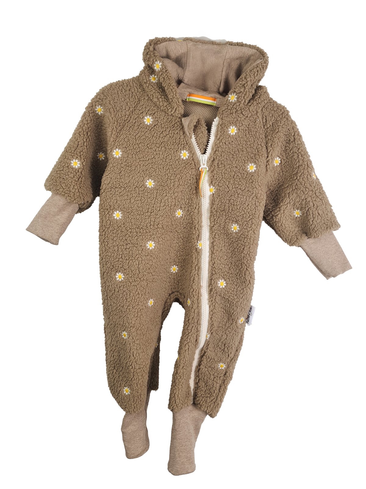 Overall aus Fleece Blumen sand