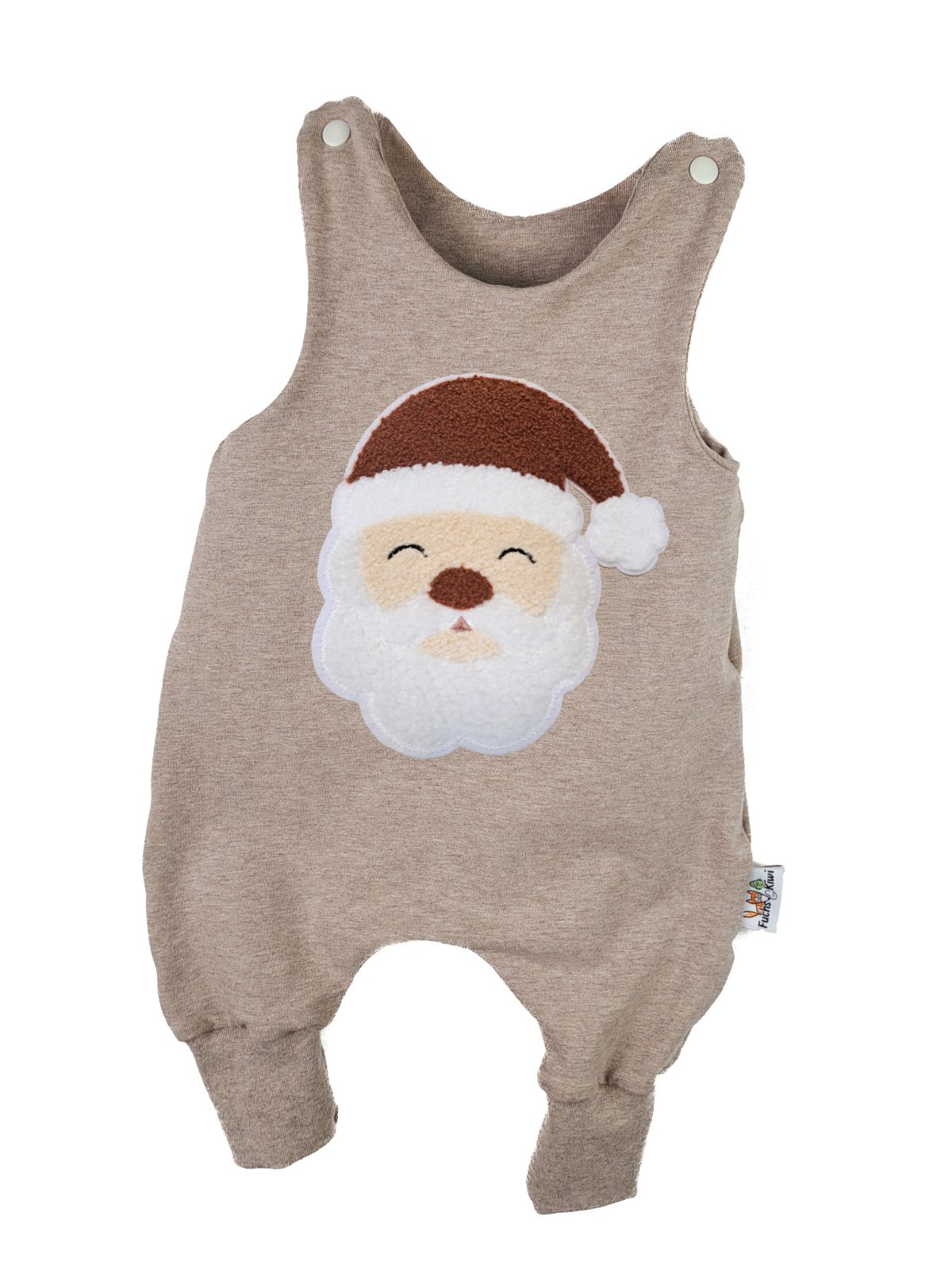 Strampler Weihnachtsmann-Patch sand