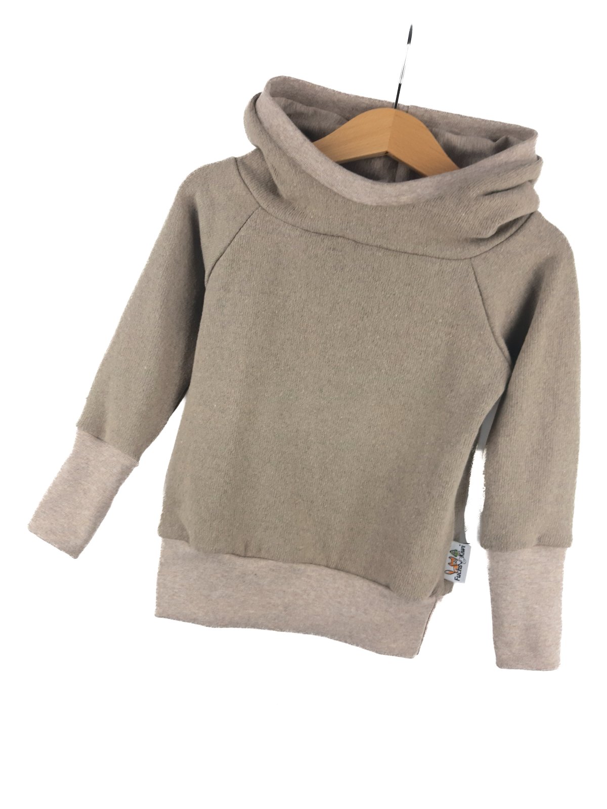 Hoodie Feinstrick beige