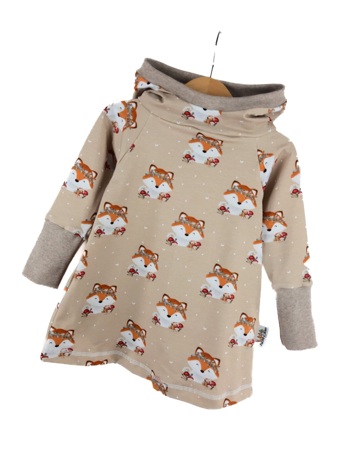 Hoodiekleid Fuchsi sand