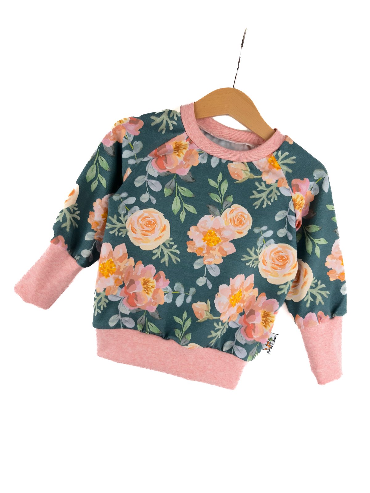 Pullover Rosenzauber petrol