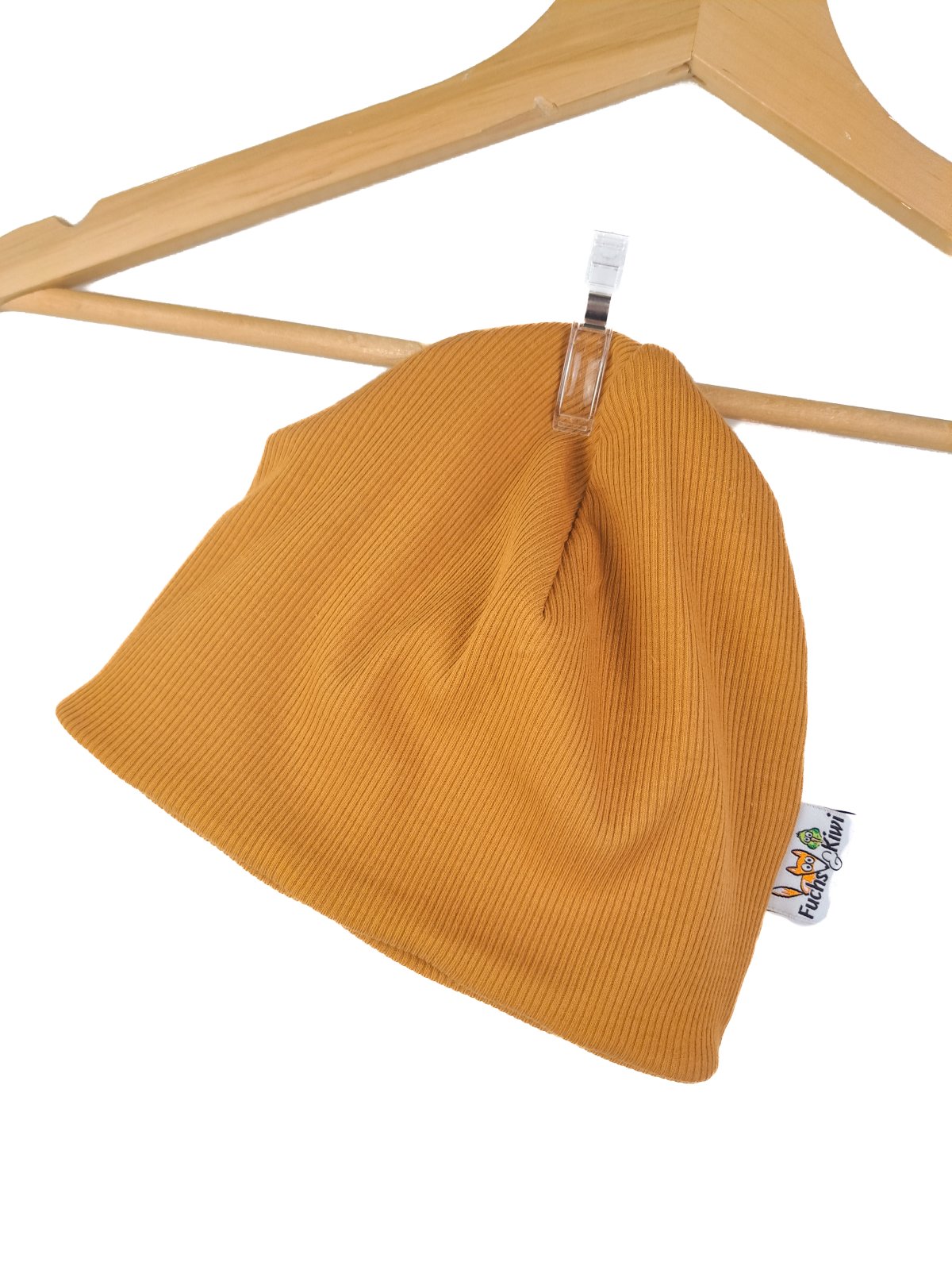 Beanie Feinripp curry