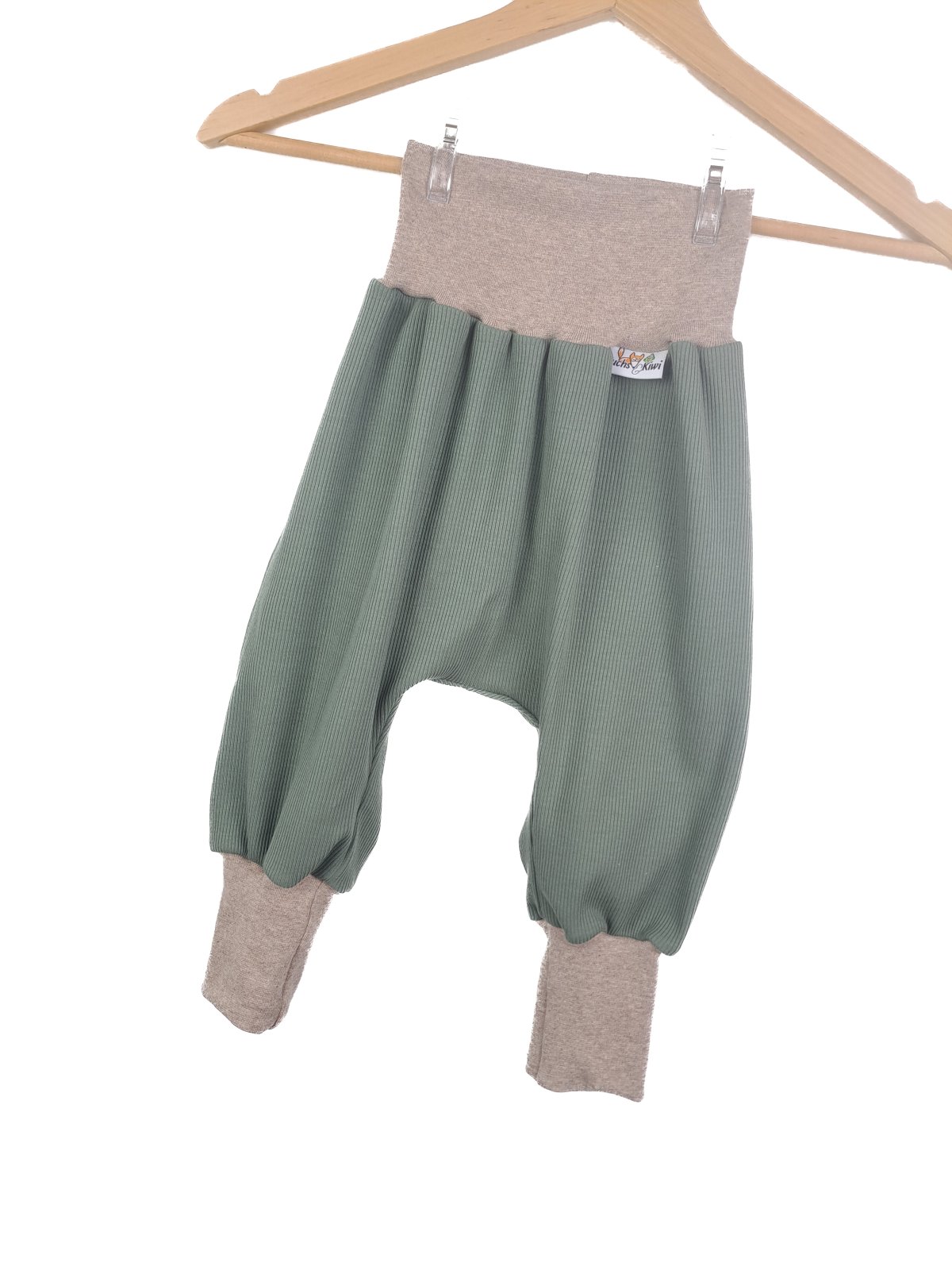 Pumphose Feinripp altmint