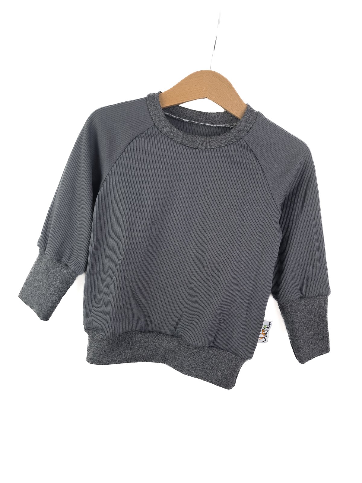 Pullover Feinripp Anthrazit