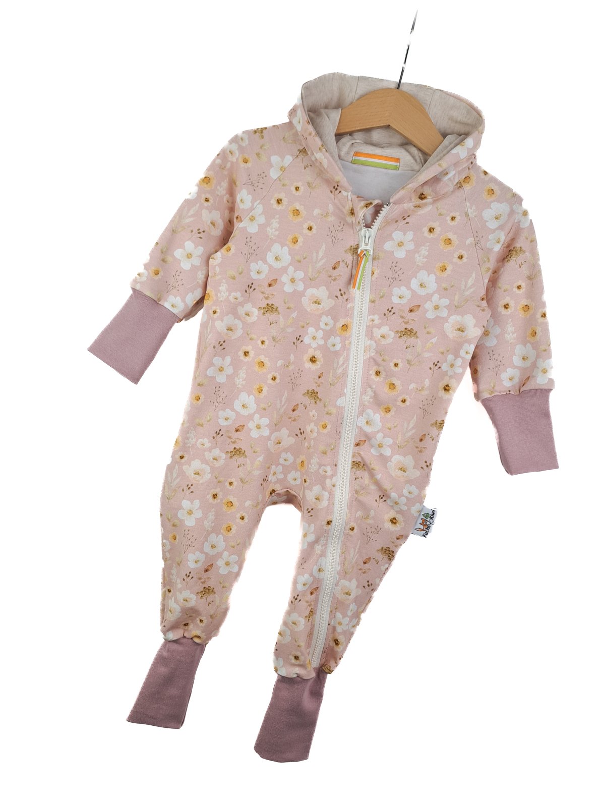 Sweatoverall Blümchen altrosa