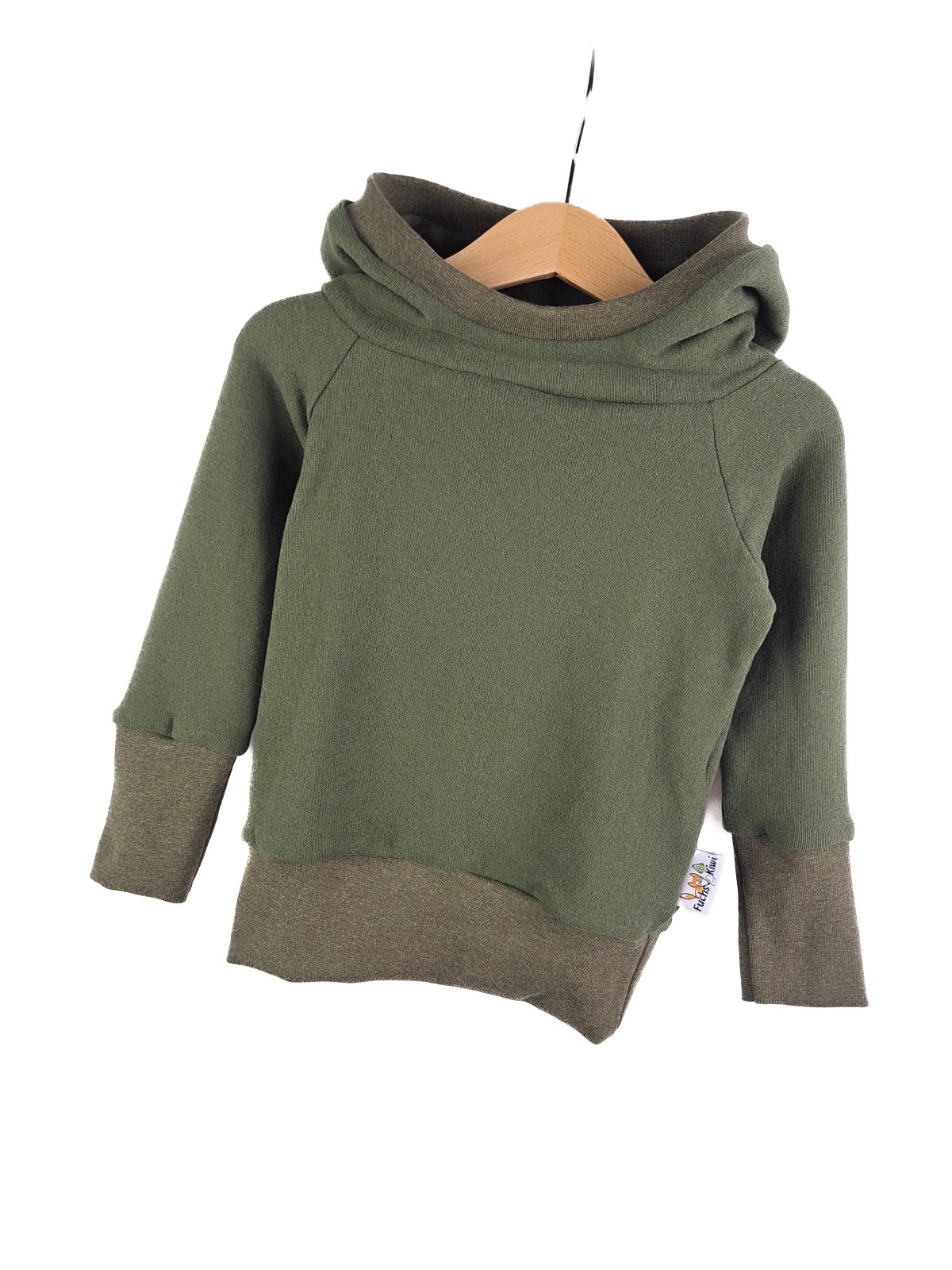 Hoodie Feinstrick khaki