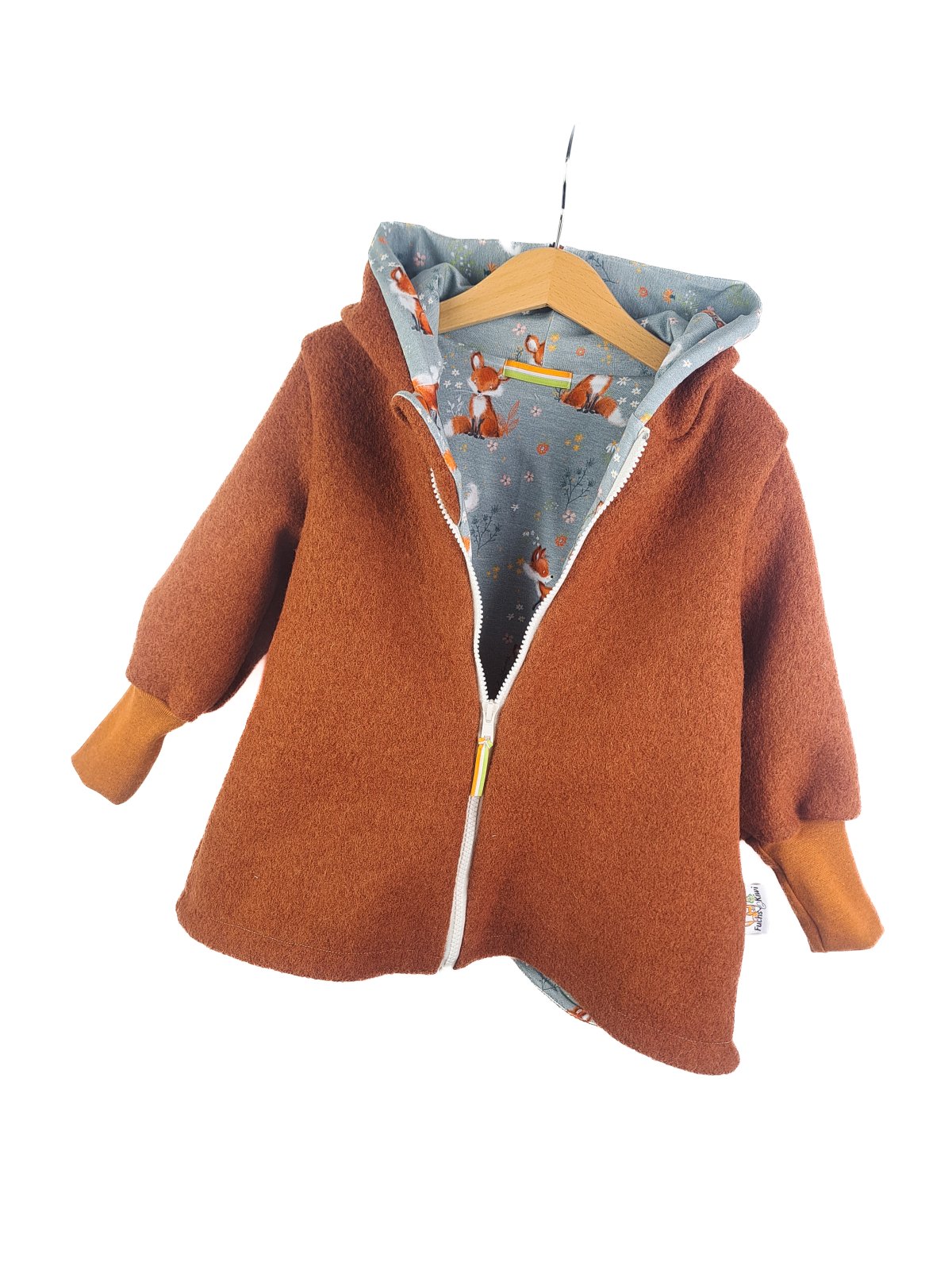 Walkmantel Walk rost mit Fuchsi grau 110/116