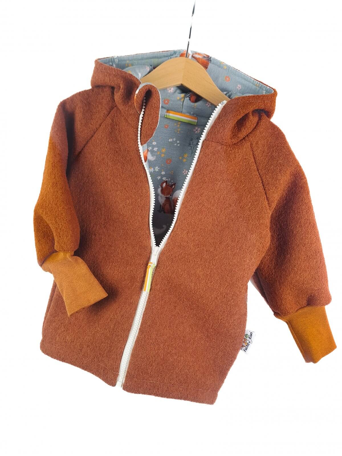 Walkjacke Walk rost mit Fuchsi grau 98/104