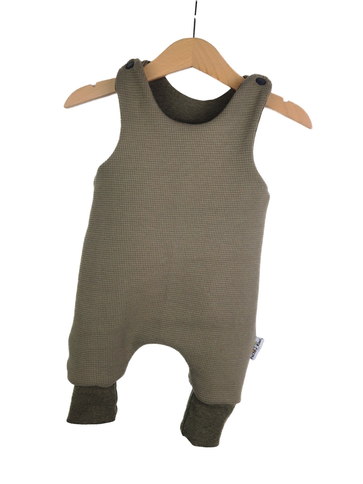 Strampler Waffeljersey khaki