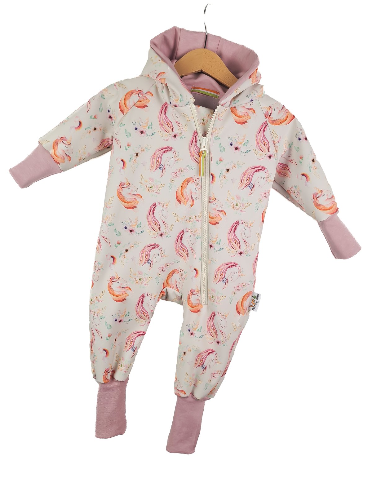 Softshelloverall Softshell Einhörner flower 80/86