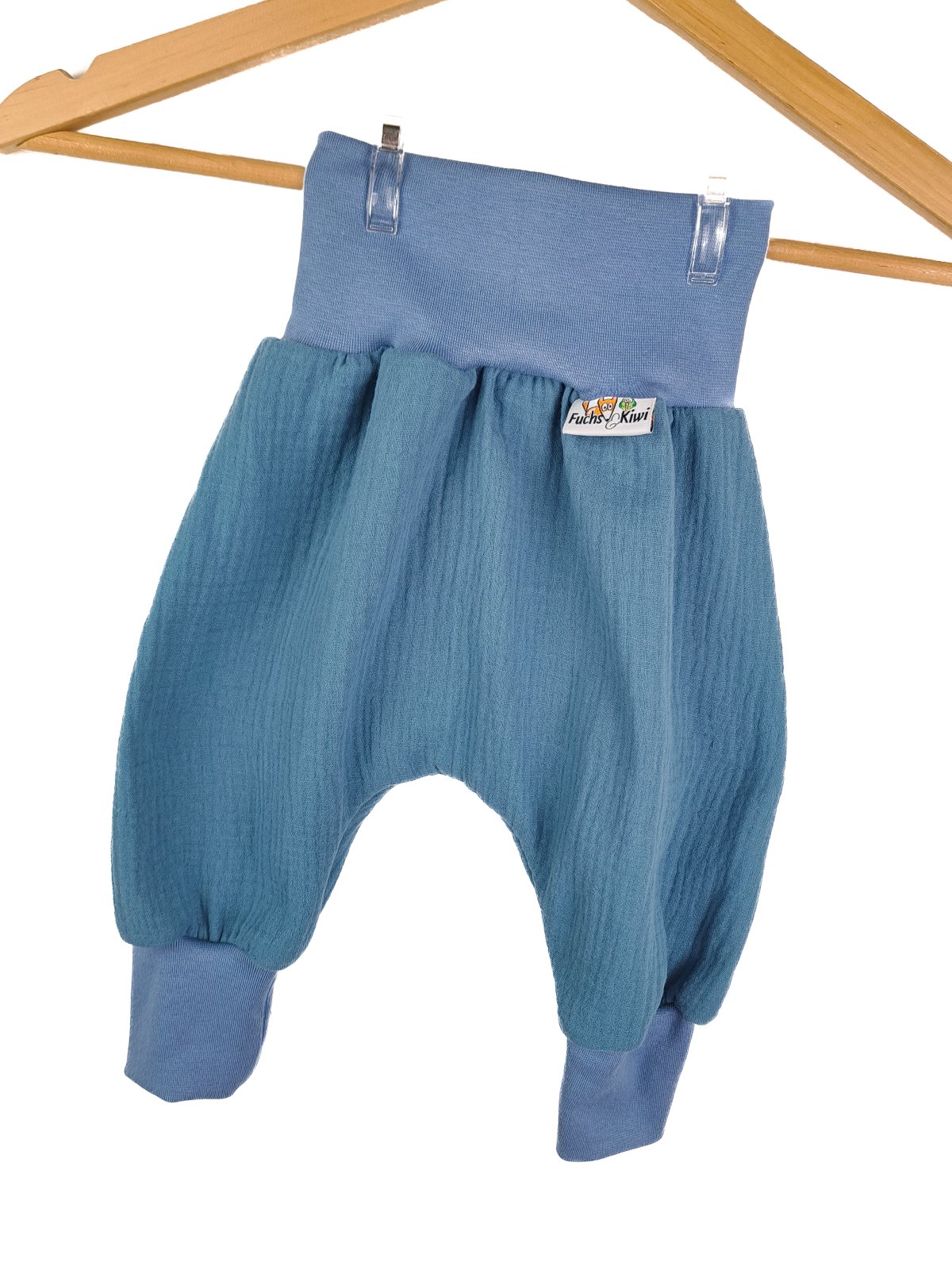 Pumphose Musselin rauchblau