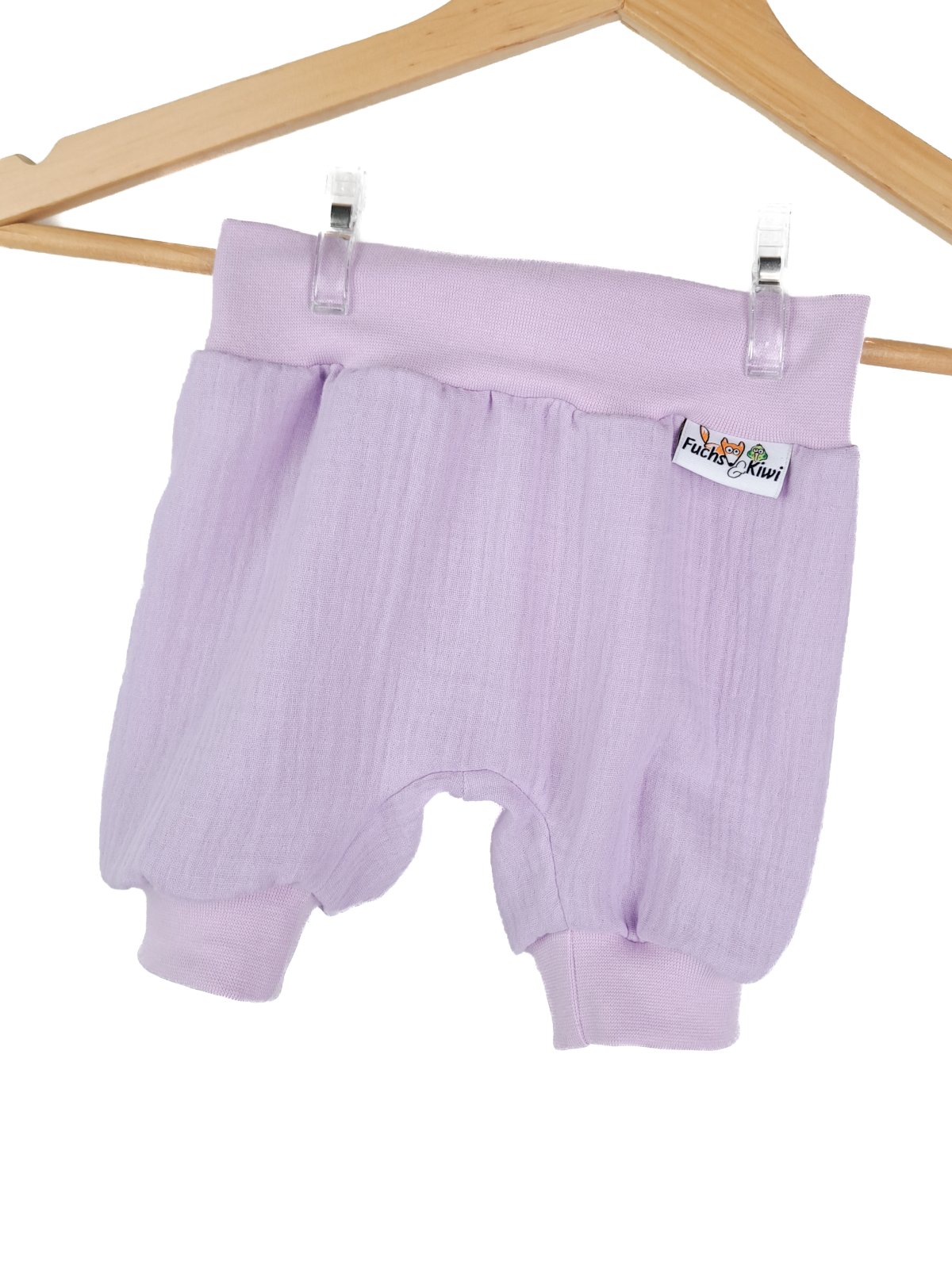 Kurze Hose Musselin flieder 74/80