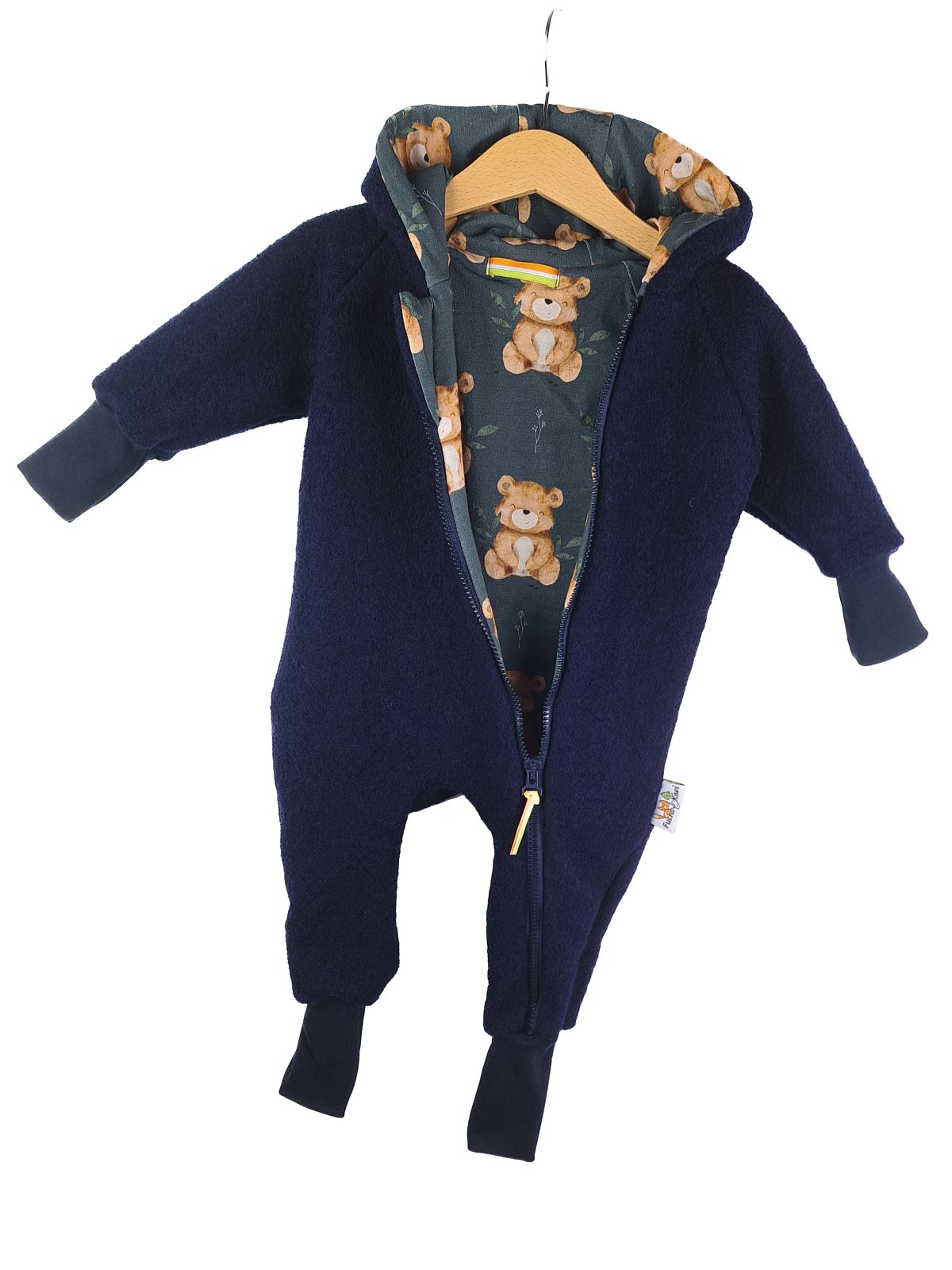 Walkoverall blau mit Teddybär