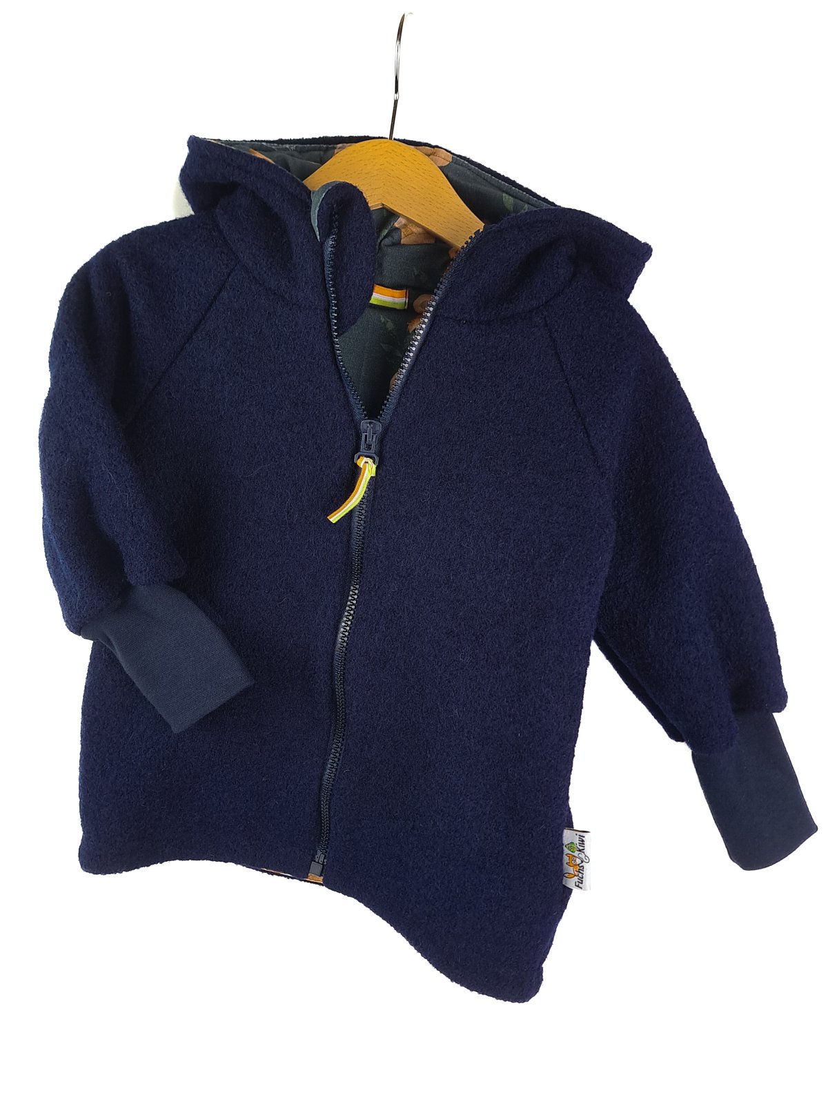 Walkjacke blau mit Teddybär