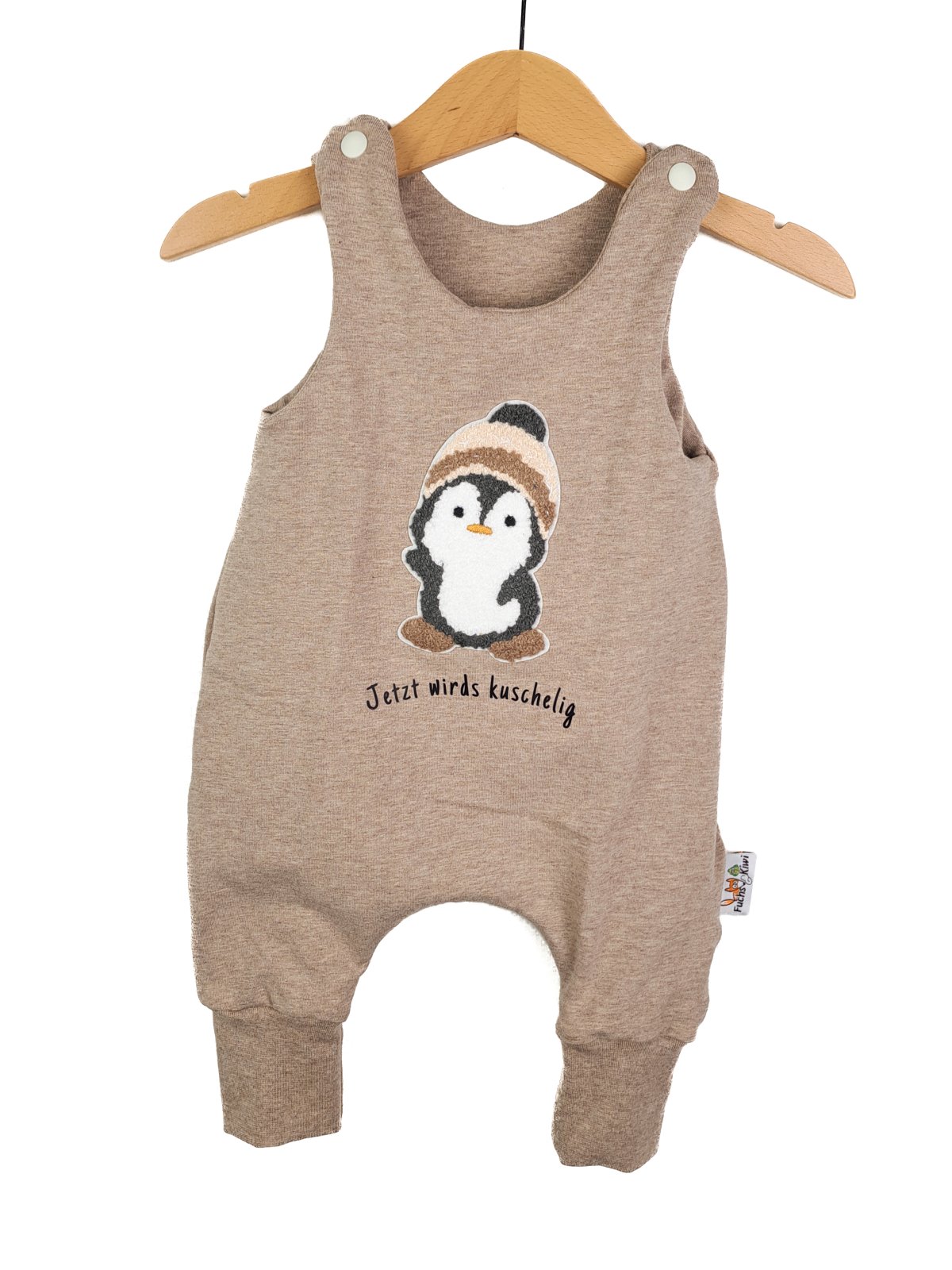 Strampler Pinguin-Patch sand