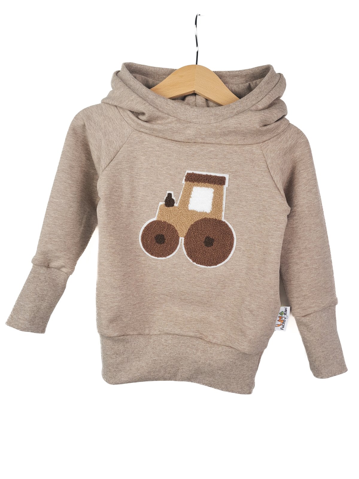 Hoodie Traktor-Patch sand