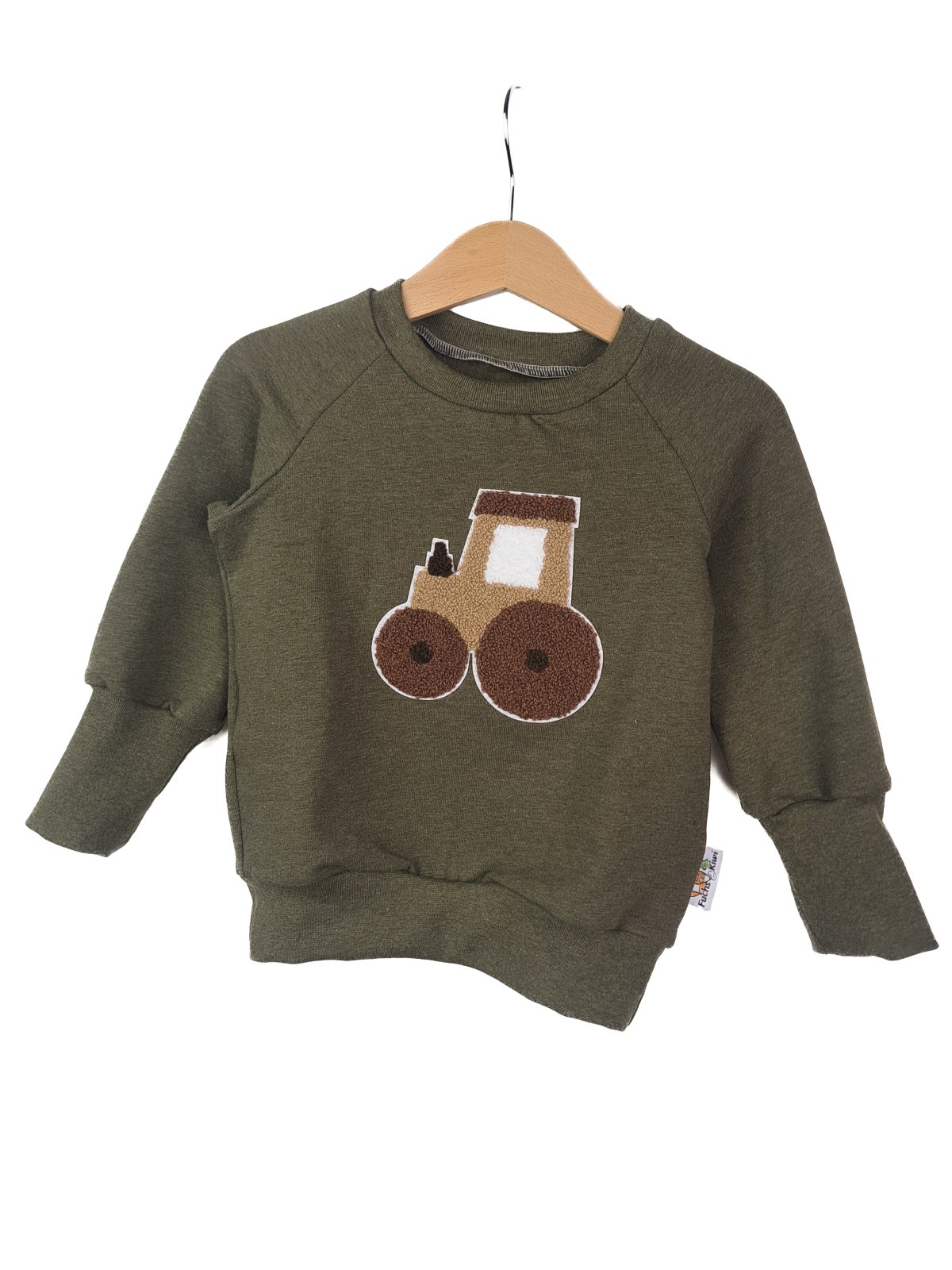 Pullover Traktor-Patch khaki