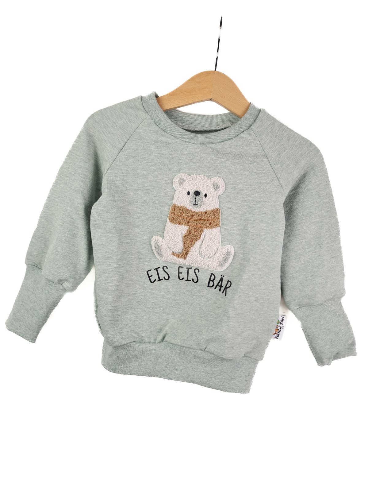 Pullover Eisbär-Patch mint