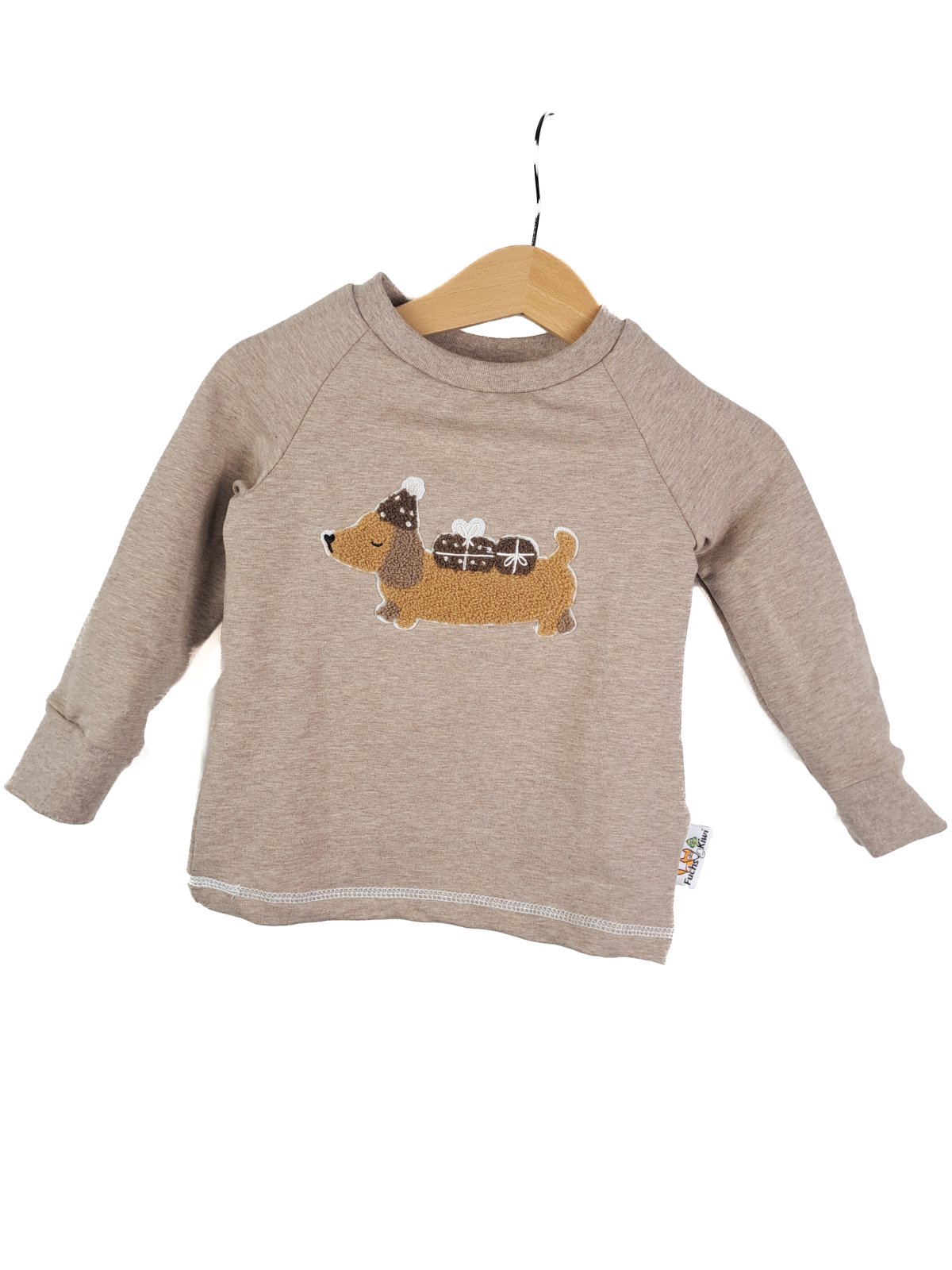 Langarmshirt Dackel-Patch