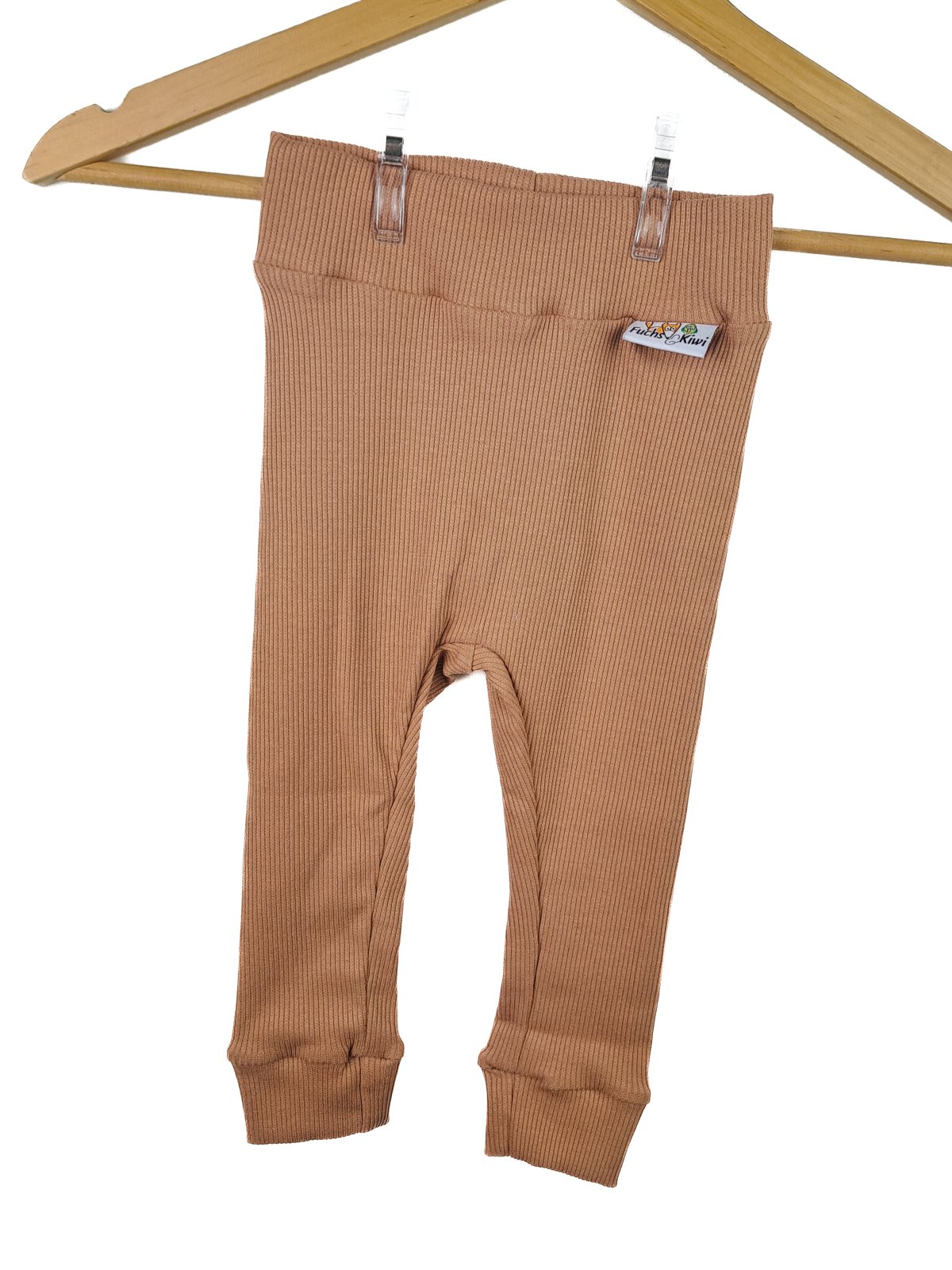 Leggings Feinripp nuss