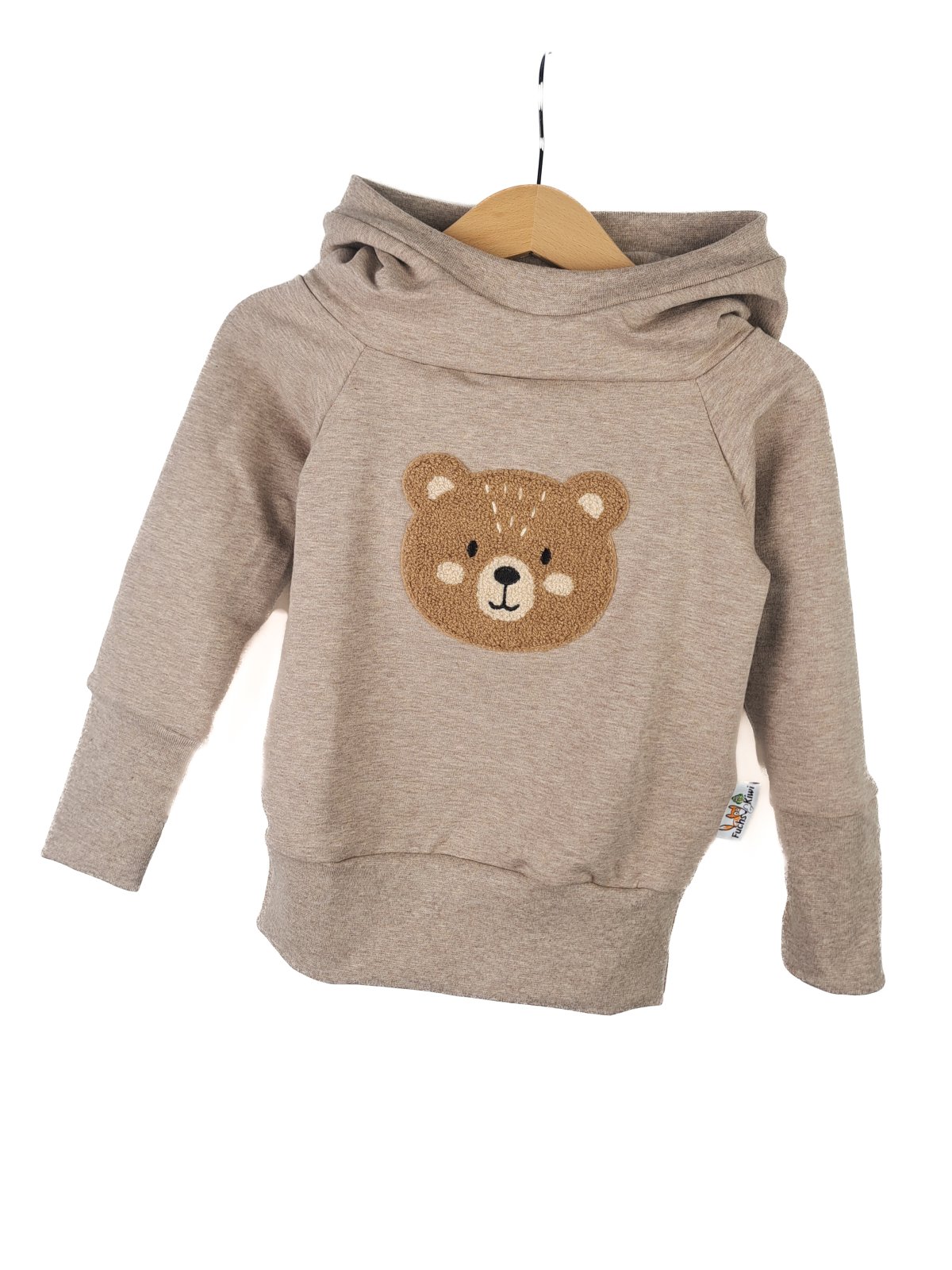 Hoodie Bärchi-Patch sand