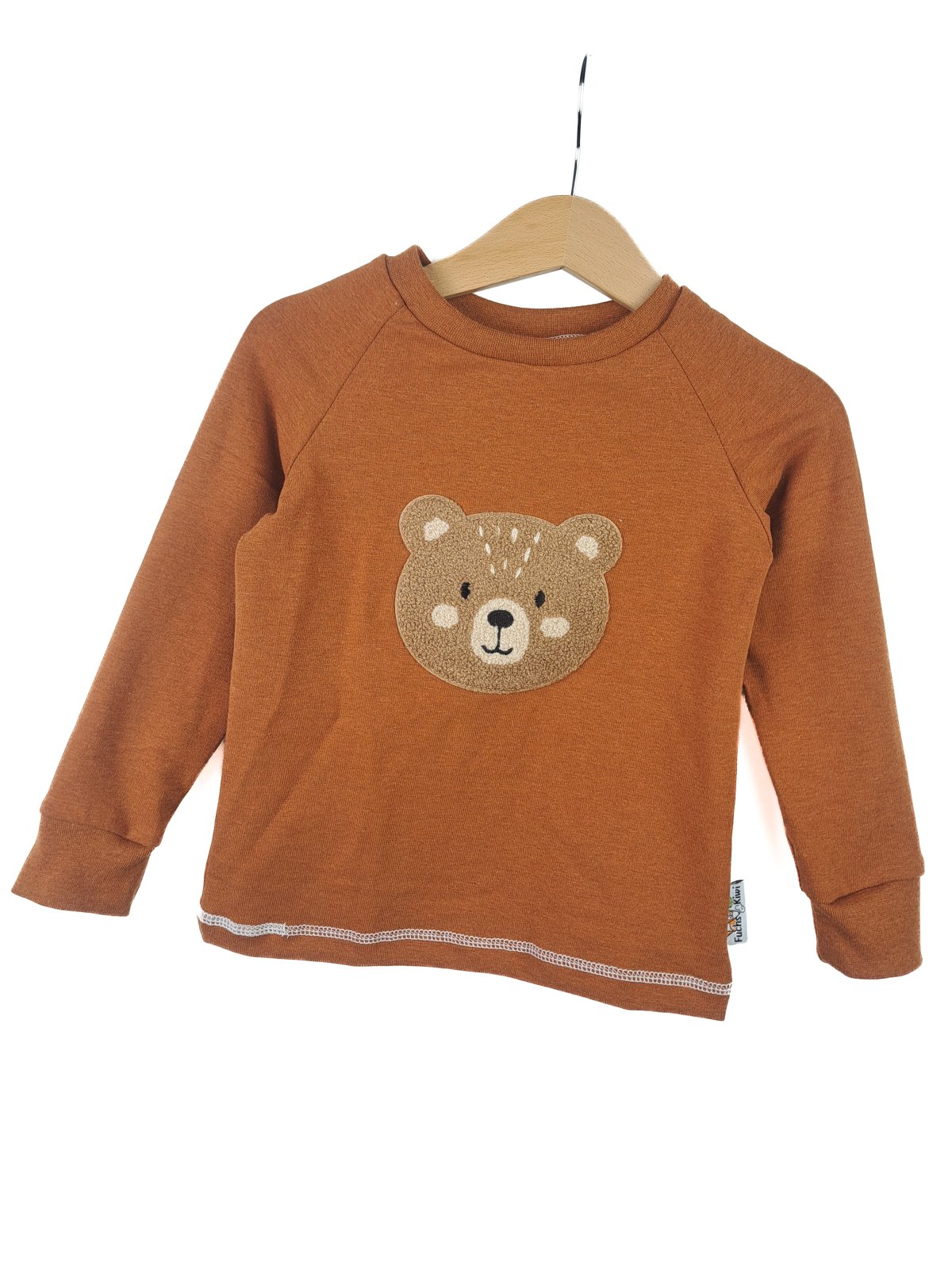 Langarmshirt Bärchi-Patch rost