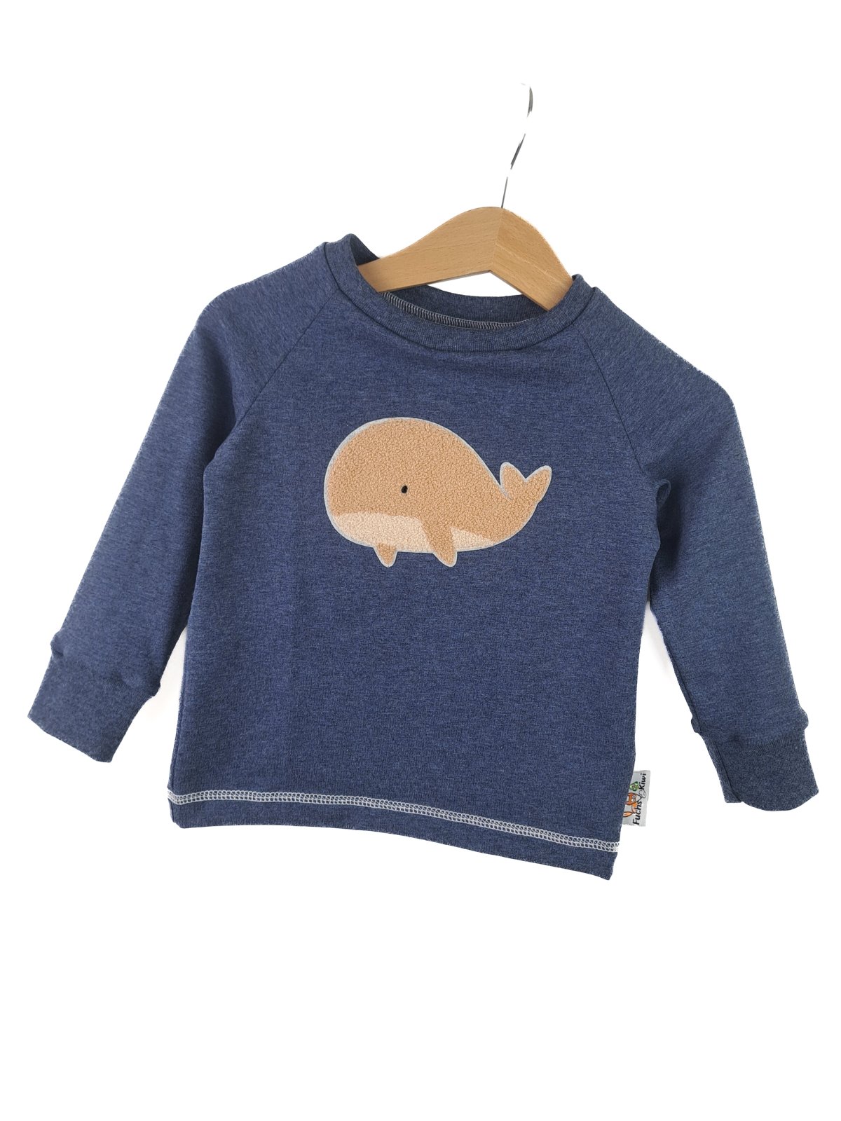 Langarmshirt Wal-Patch blau