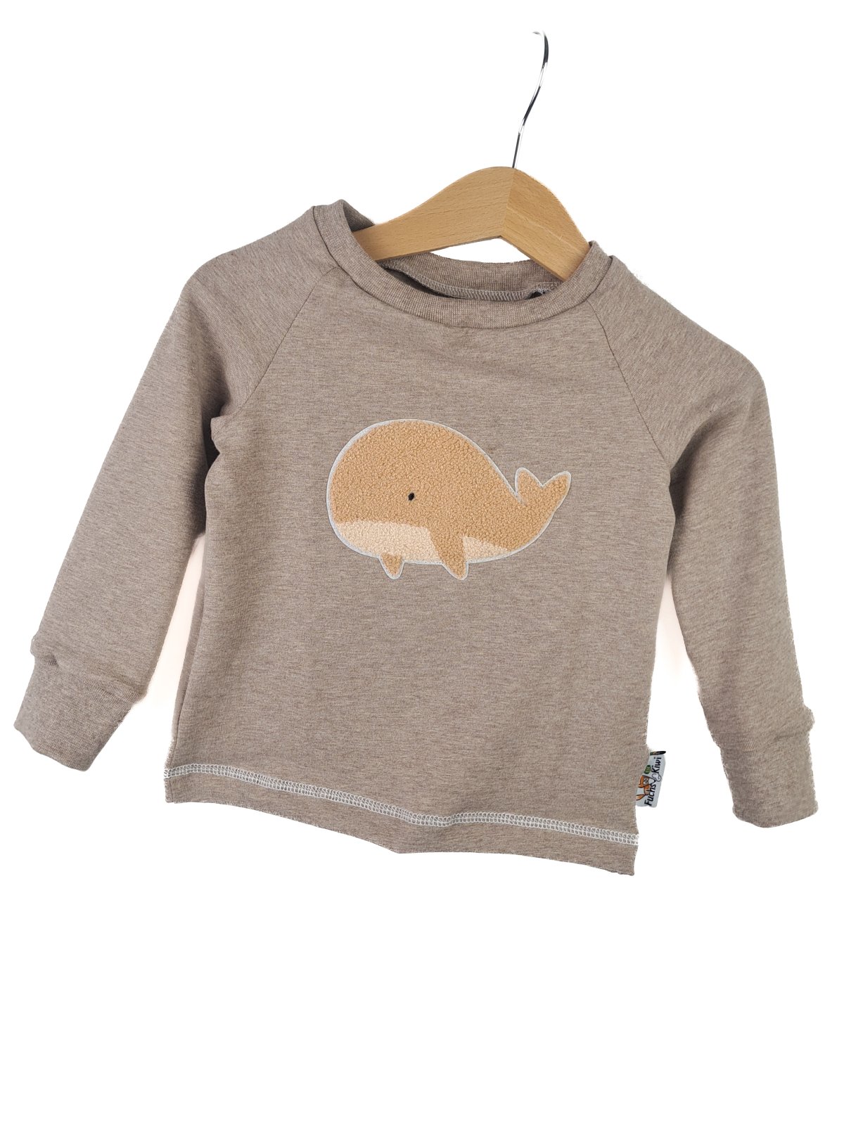 Langarmshirt Wal-Patch sand