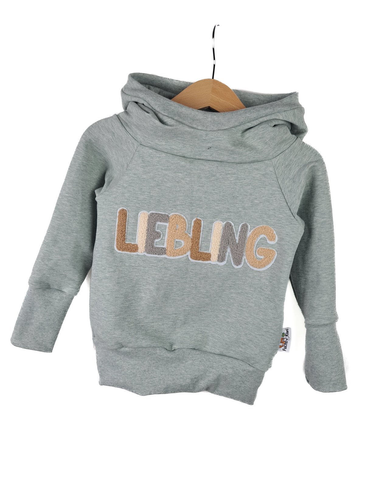 Hoodie Liebling-Patch mint