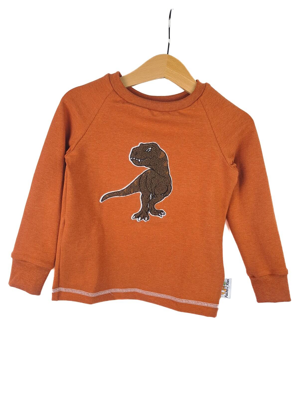Langarmshirt T-Rex-Patch khaki/rost