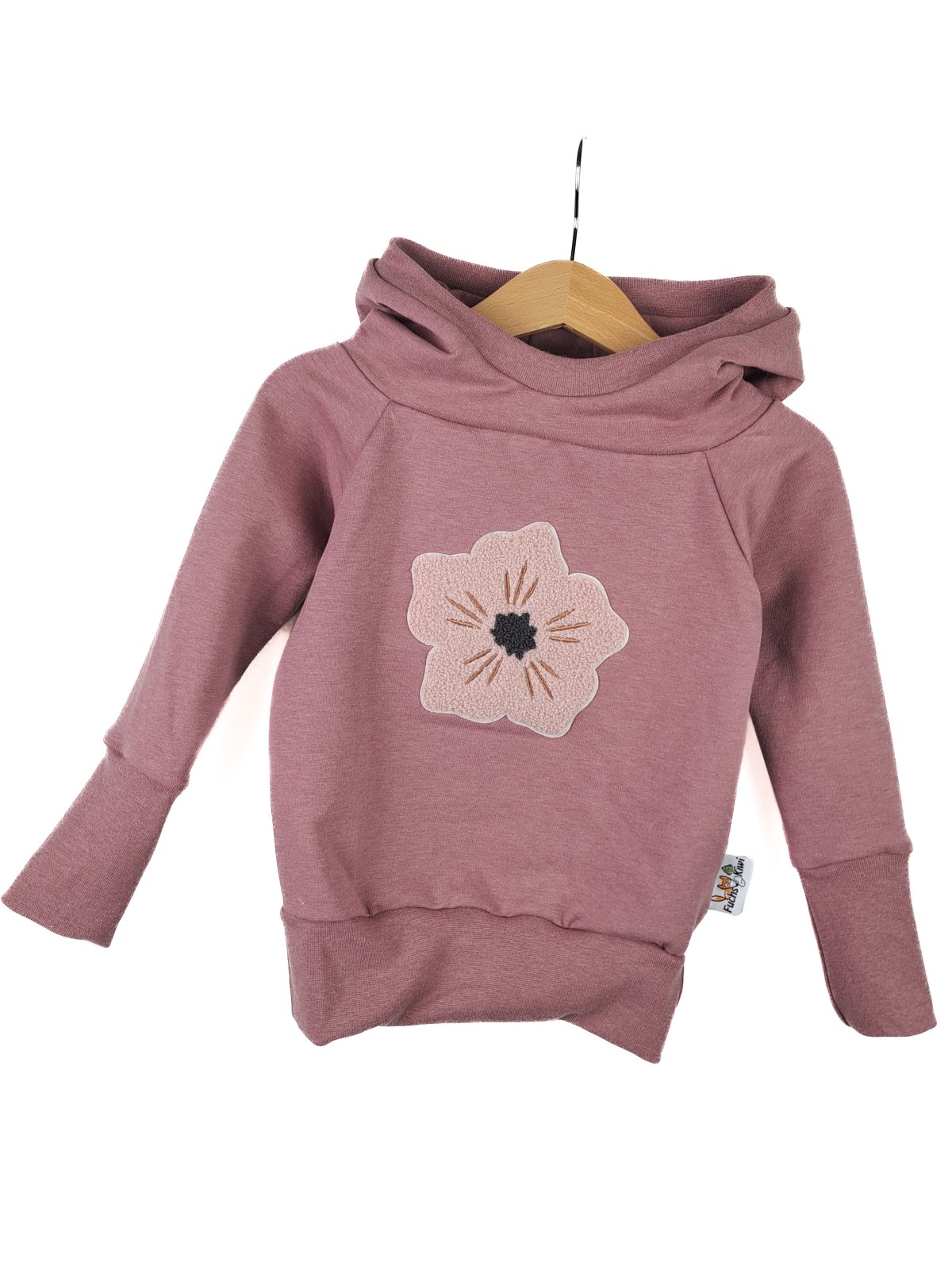 Hoodie Blumentraum-Patch altrosa