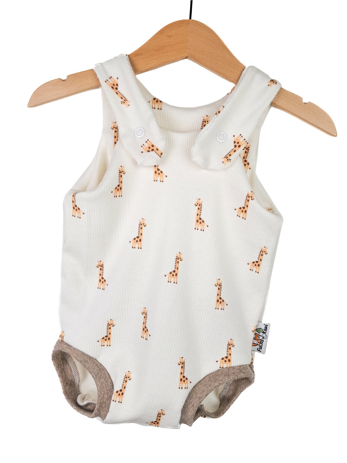 Sommerstrampler Feinripp Giraffe