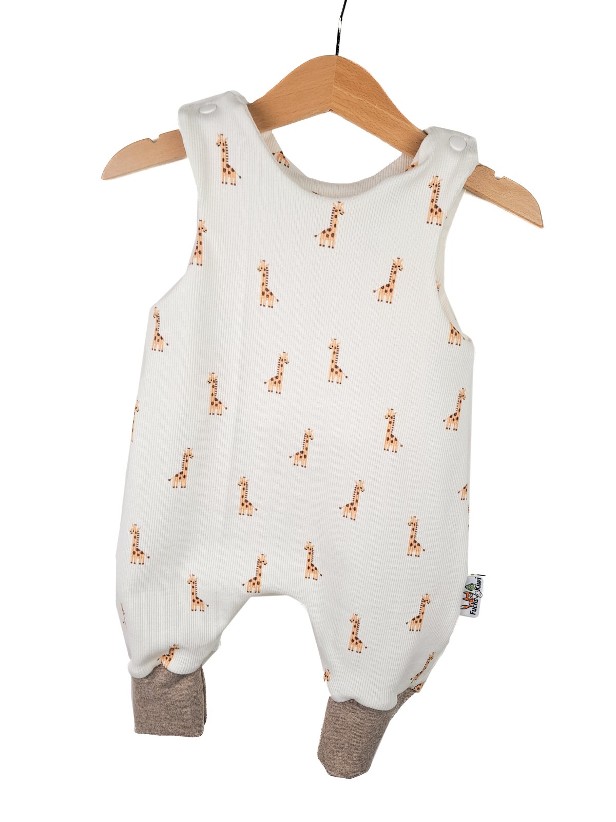 Strampler Feinripp Giraffe