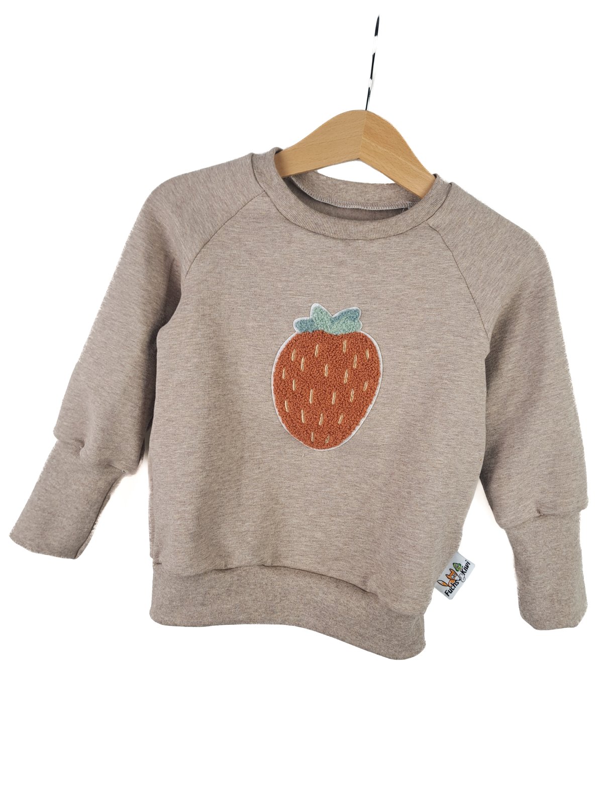 Pullover Erdbeere-Patch sand