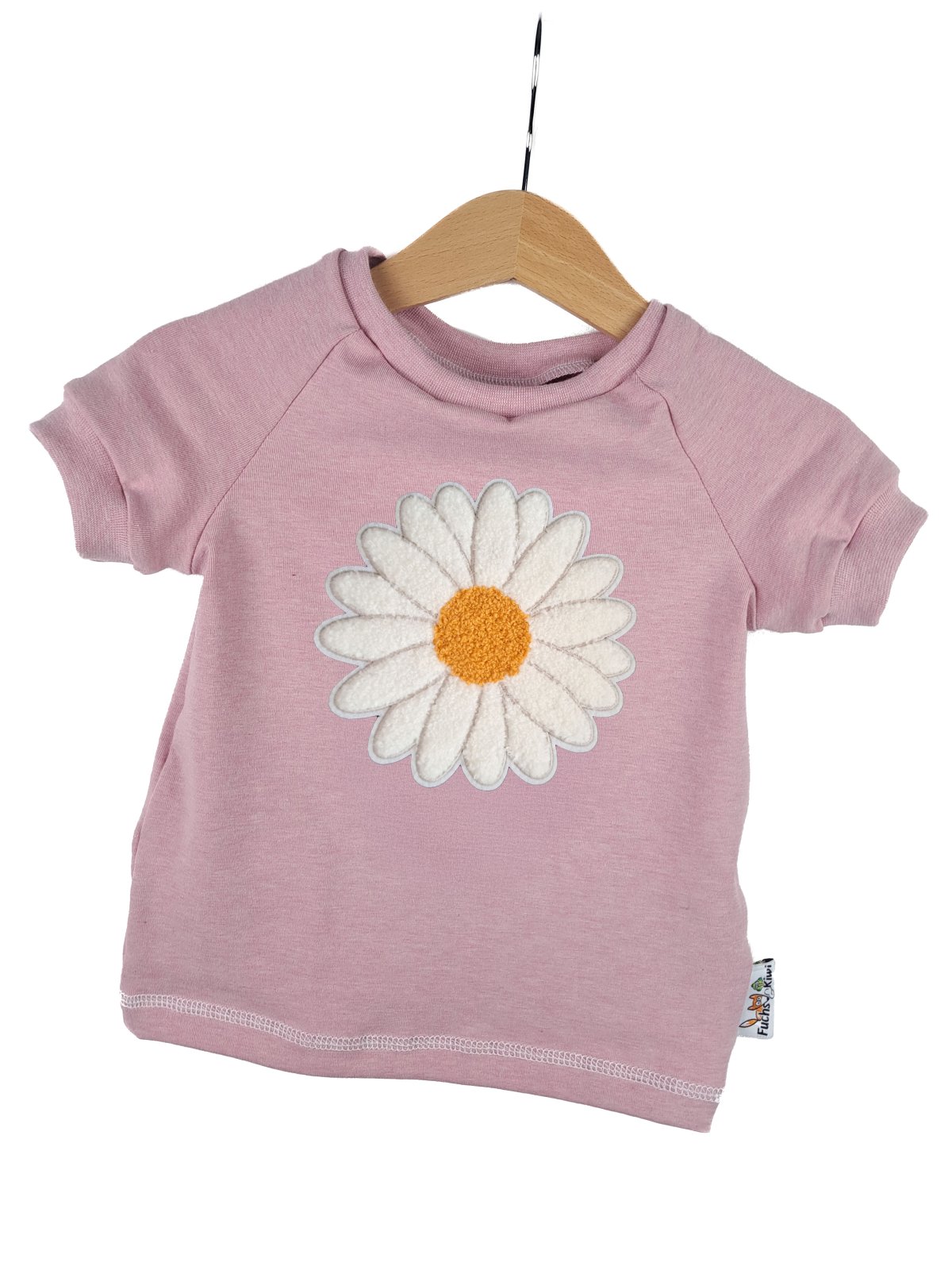 T-Shirt Gänseblümchen-Patch rosa