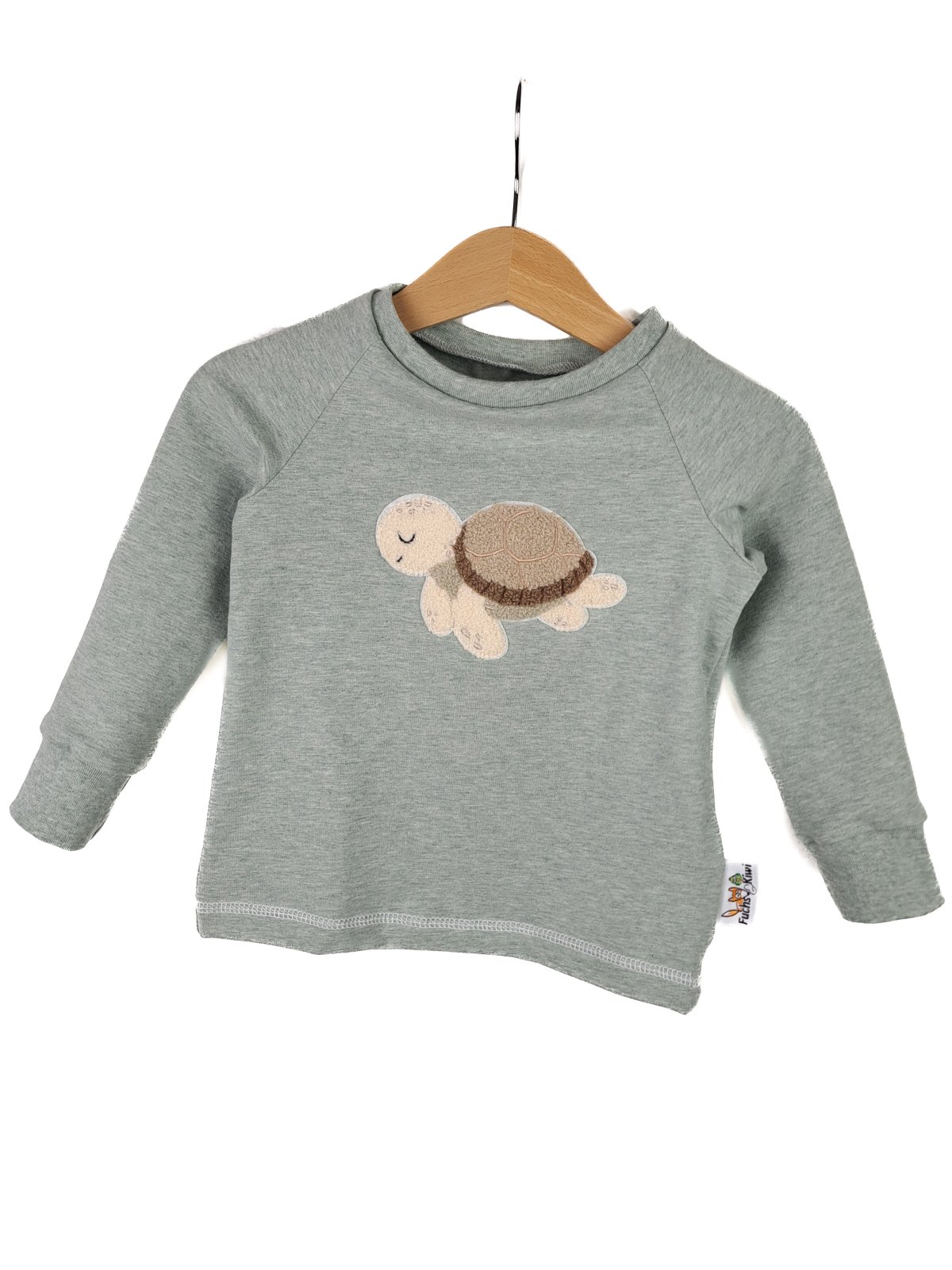 Langarmshirt Schildkröte-Patch mint