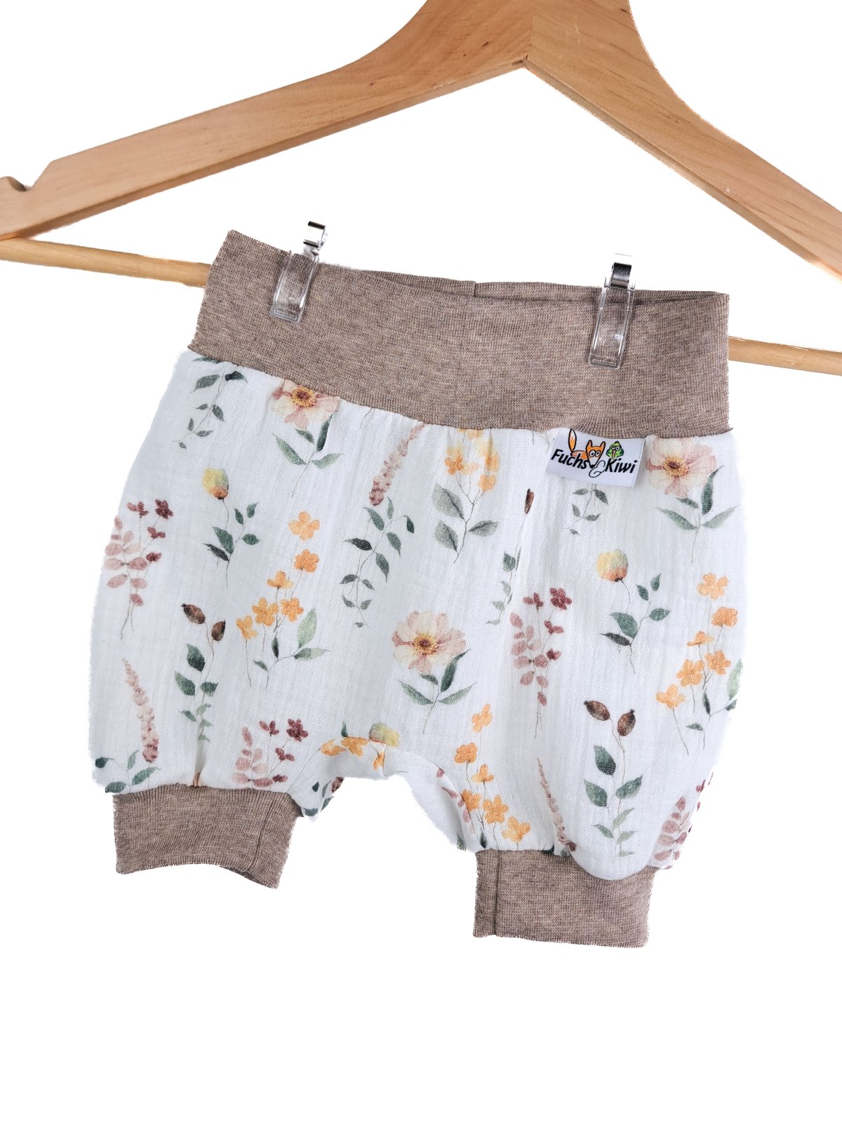 Kurze Hose Musselin Streublumen 74/80