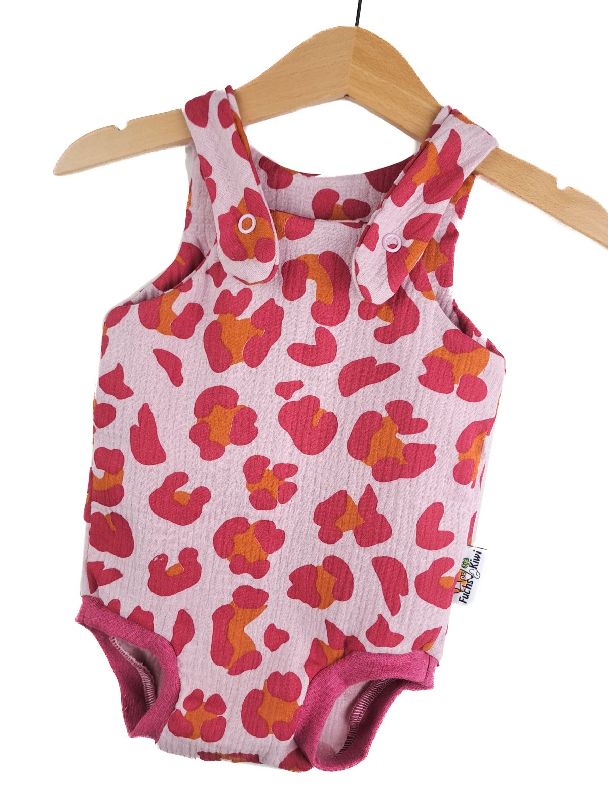 Sommerstrampler Musselin Leo pink