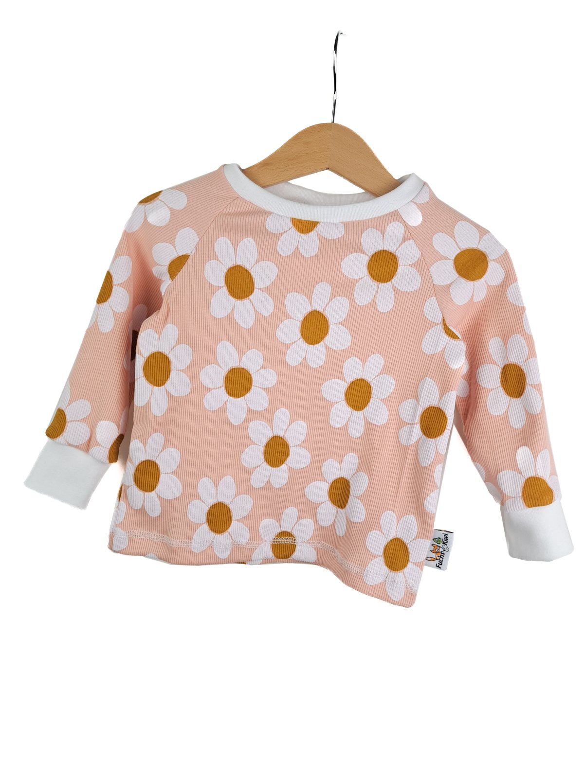 Langarmshirt Feinripp Gänseblümchen