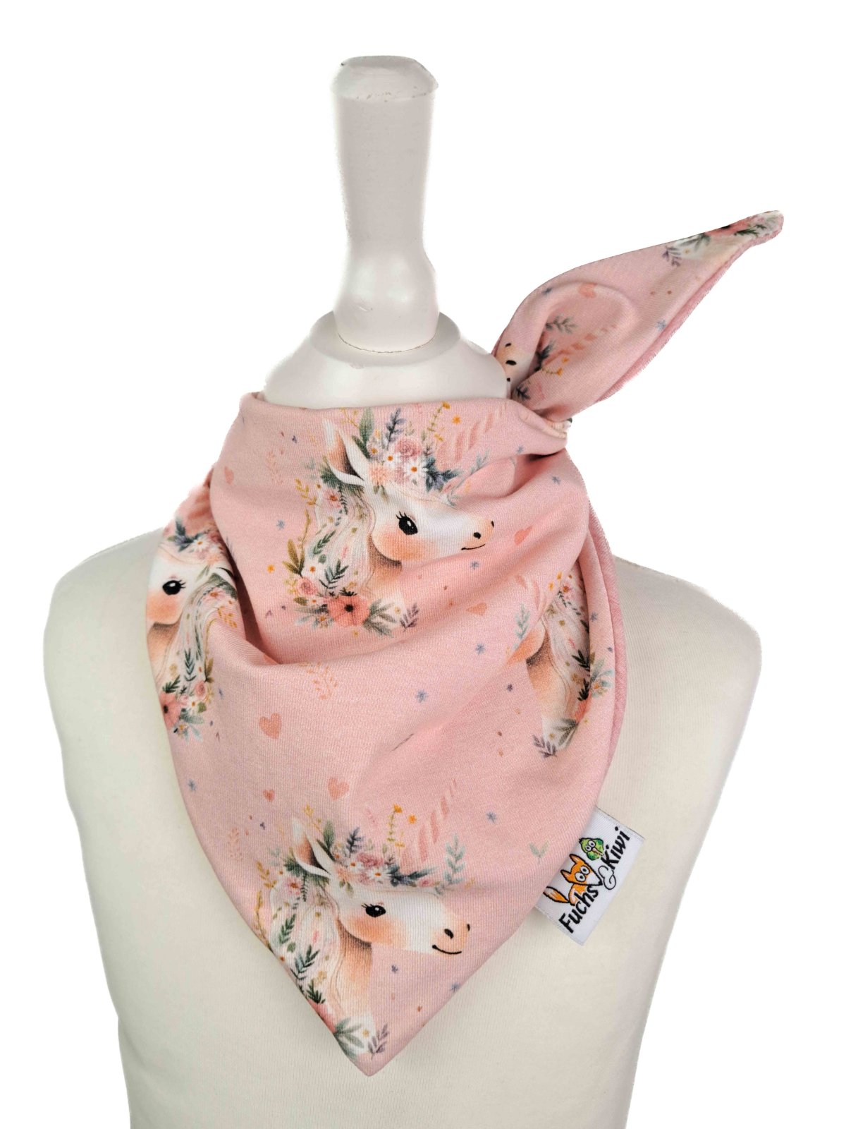 Halstuch zum Binden Einhorntraum rosa
