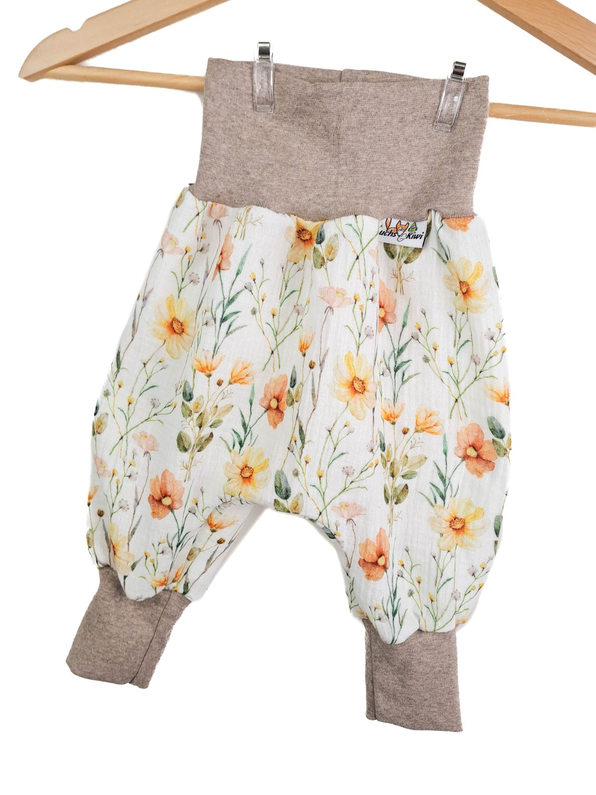 Pumphose Musselin Sommerblumen pastell 68/74