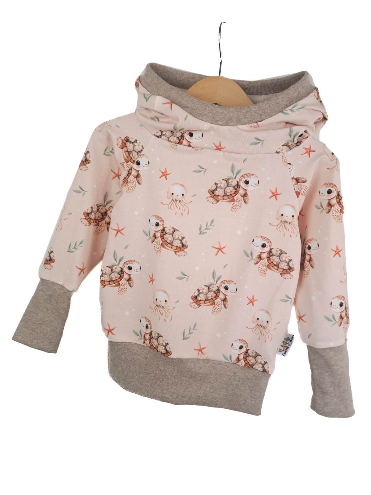 Hoodie Unterwasserwelt sand 86/92