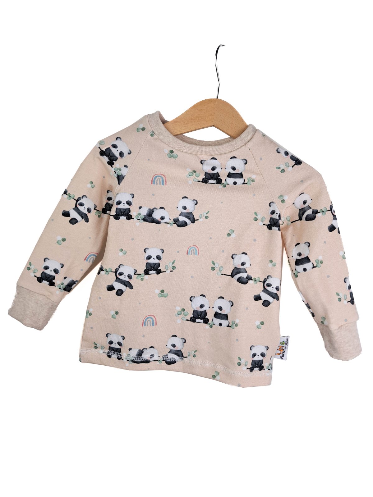 Langarmshirt Pandas 74/80