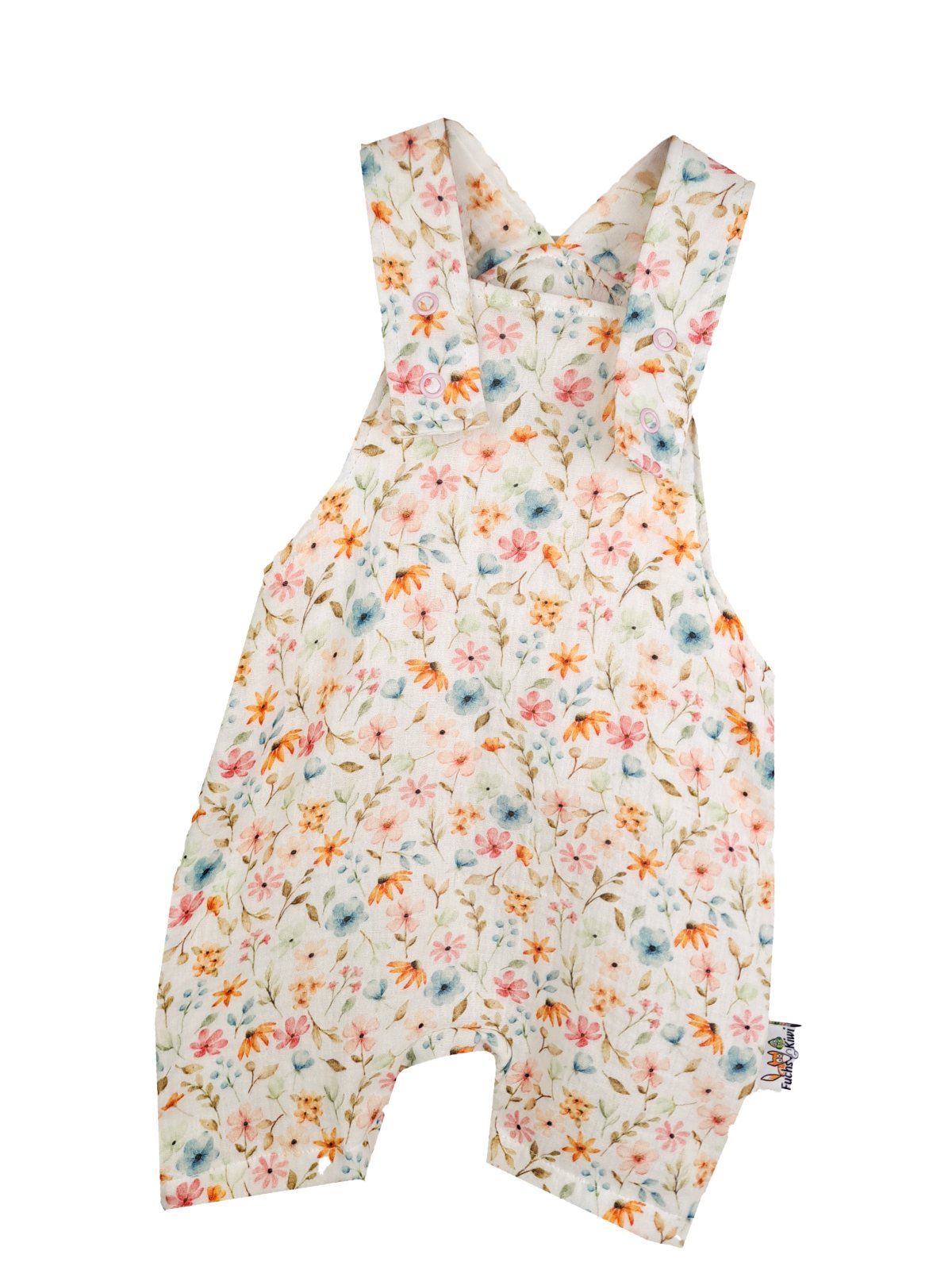 Latzhose kurz Musselin Streublumenwiese 74/80