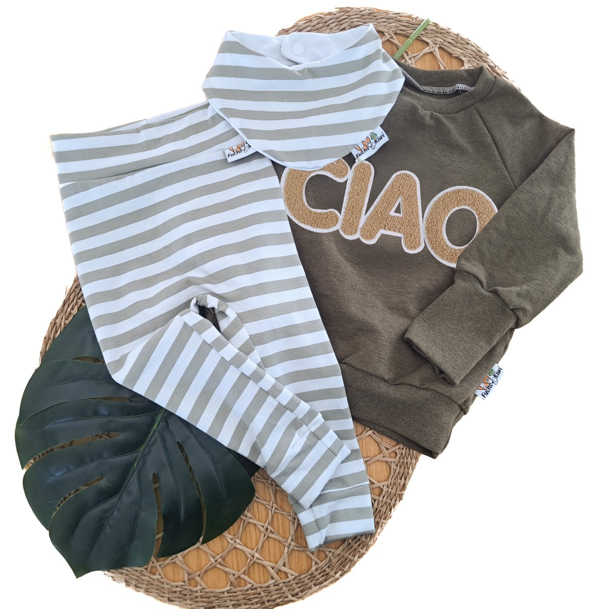 Streifen altmint groß Outfit