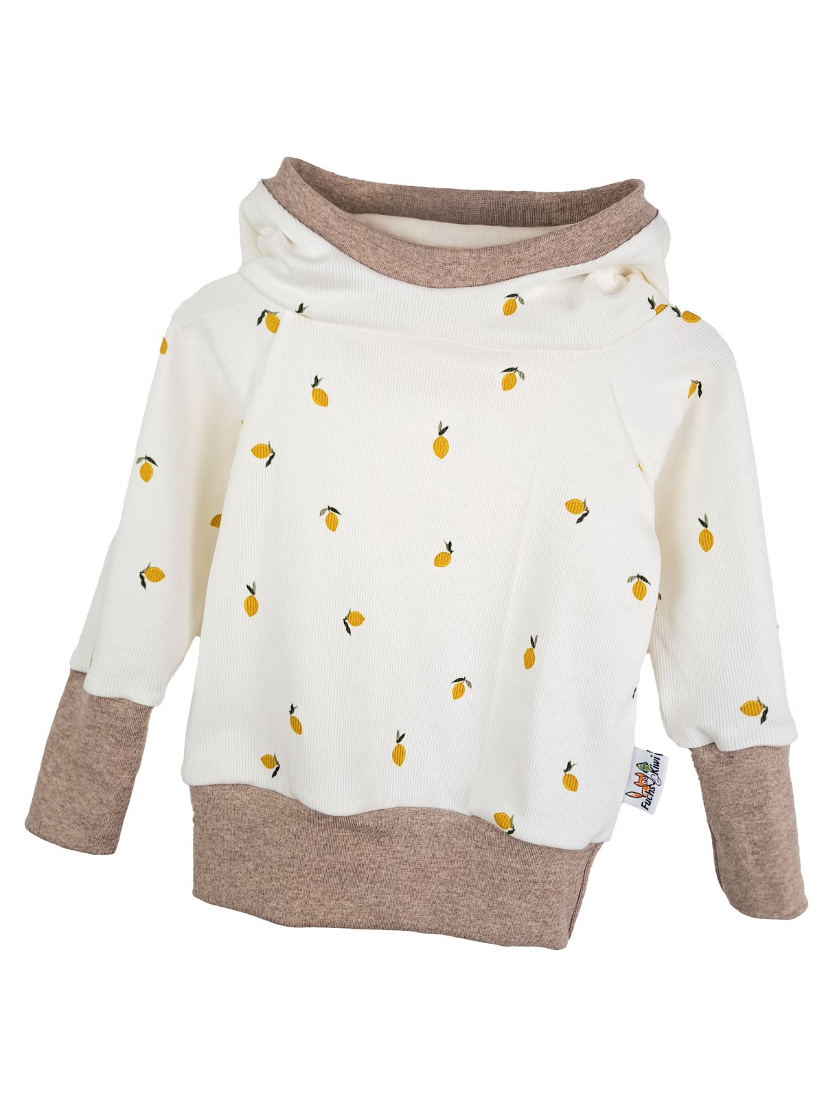 Hoodie Feinripp Zitronen 86/92