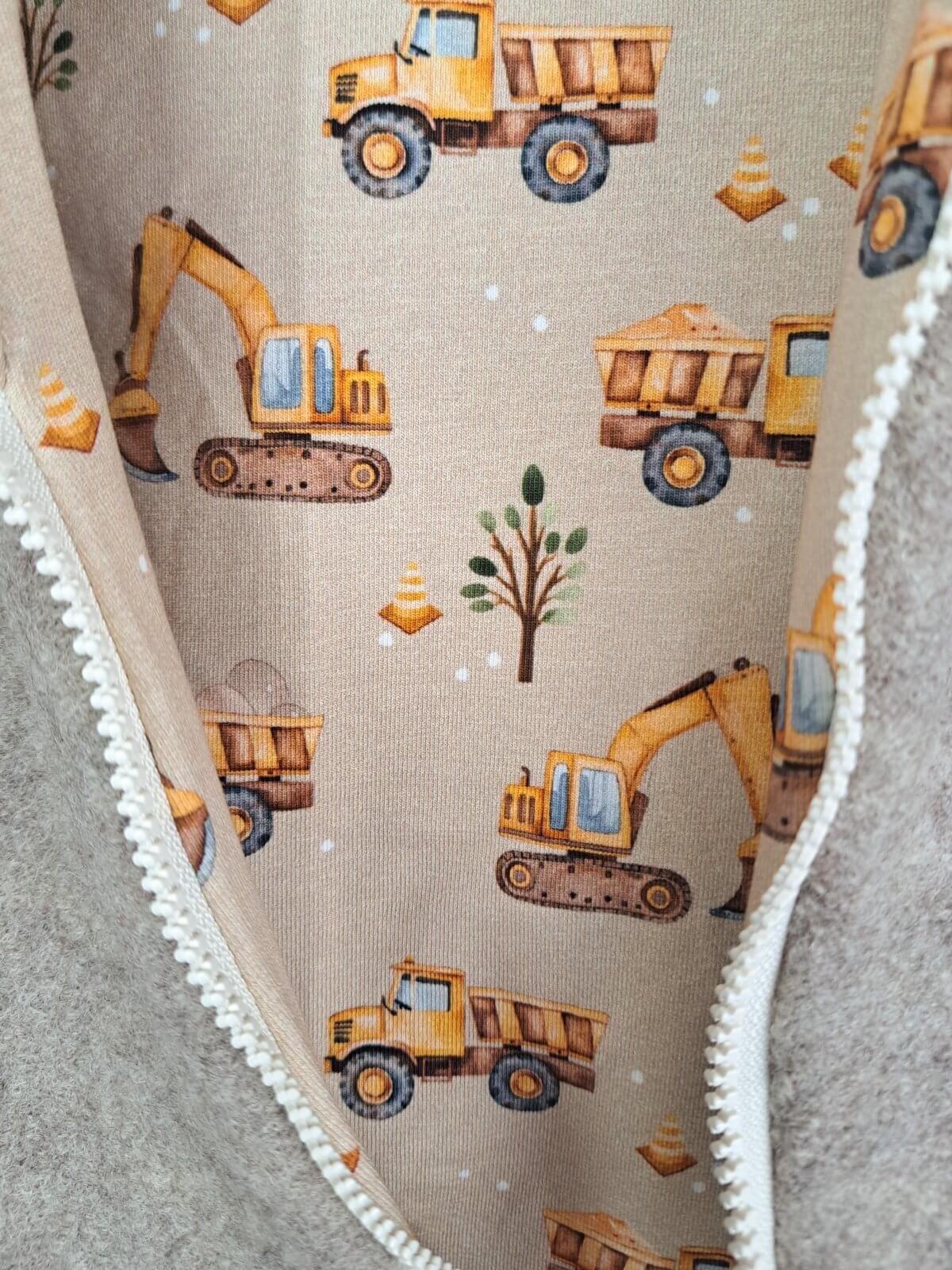 Walkjacke sand meliert mit Baustelle sand